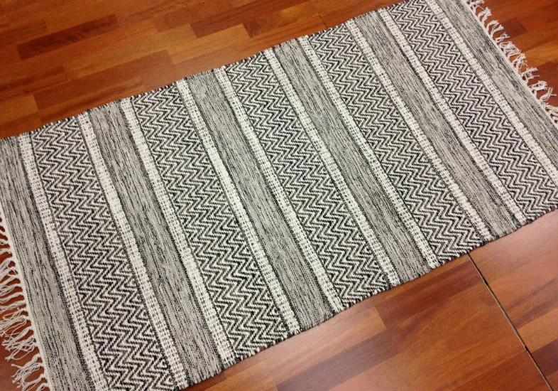 Tapis chiffons de Strehög of Sweden - Havtorn (gris)