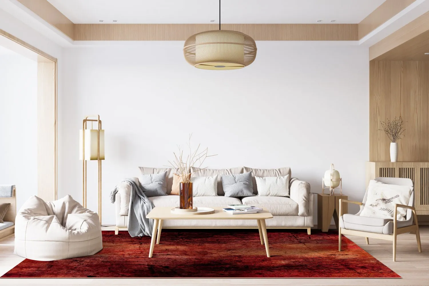 Tapis Wilton - Wells (rouge)