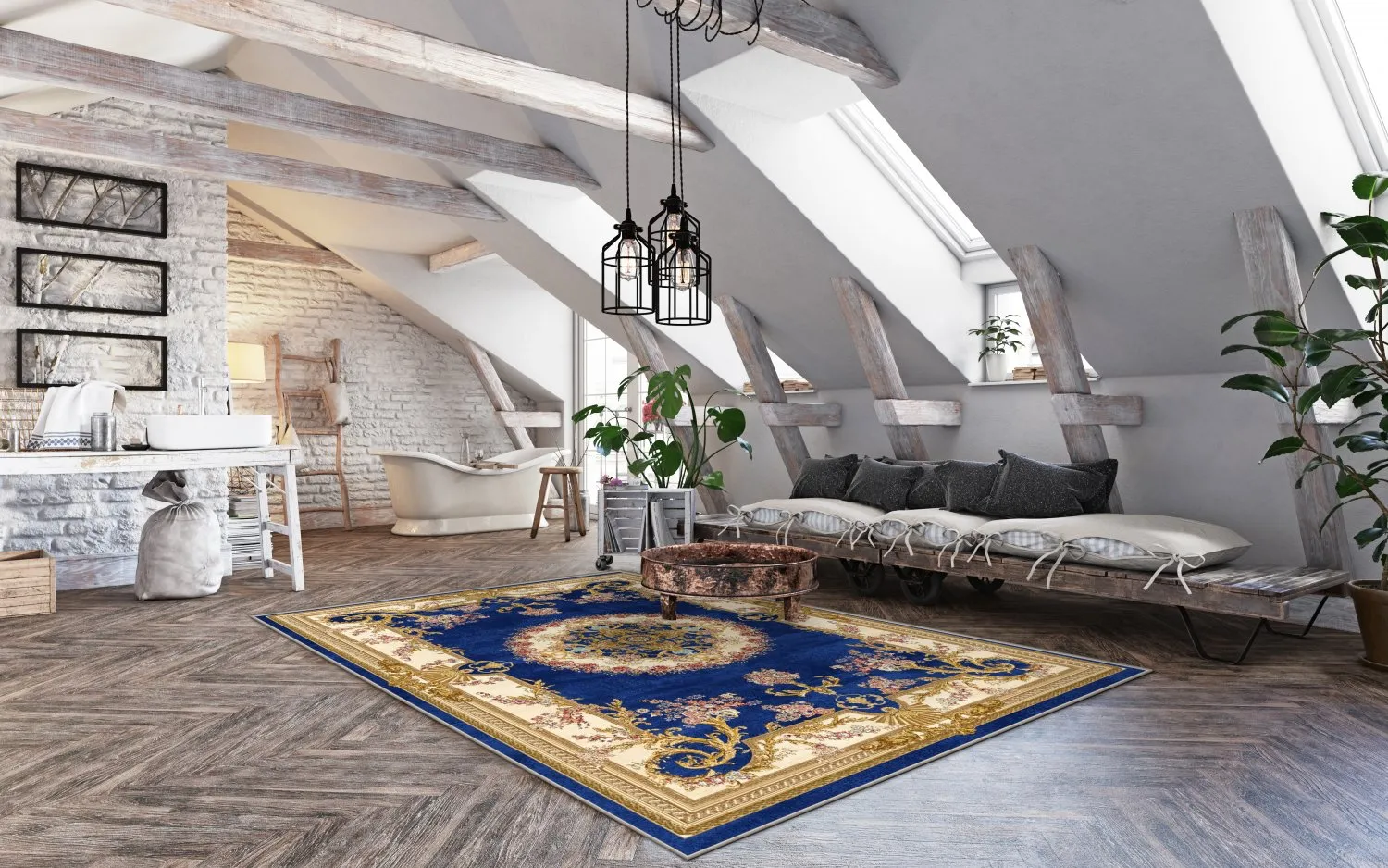 Tapis Wilton - Marand (bleu)