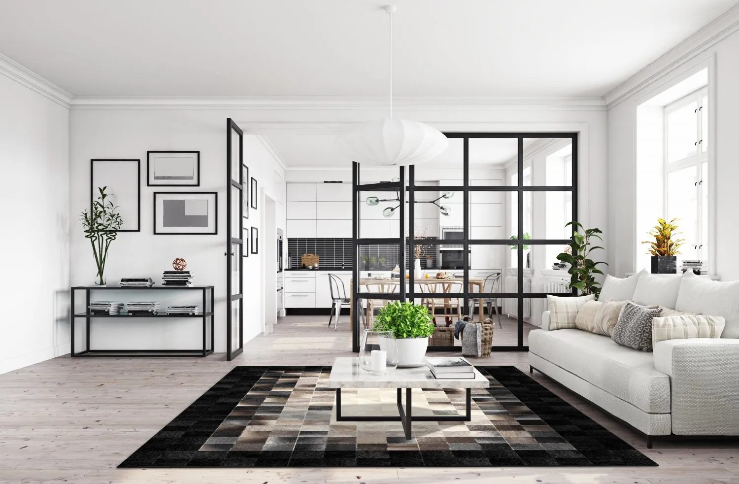 Tapis Wilton - Livada (noir/multicolore)
