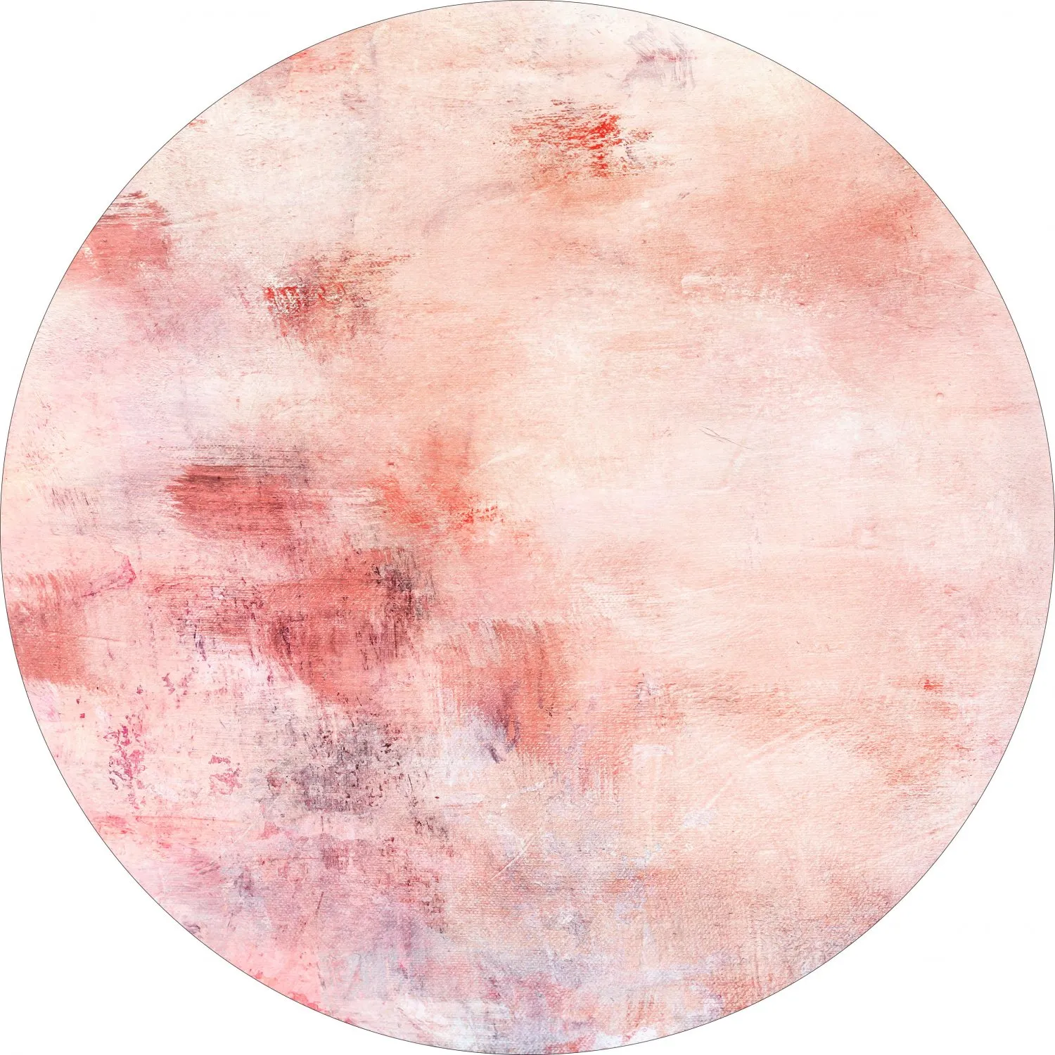 Tapis rond - Nancy (rose)