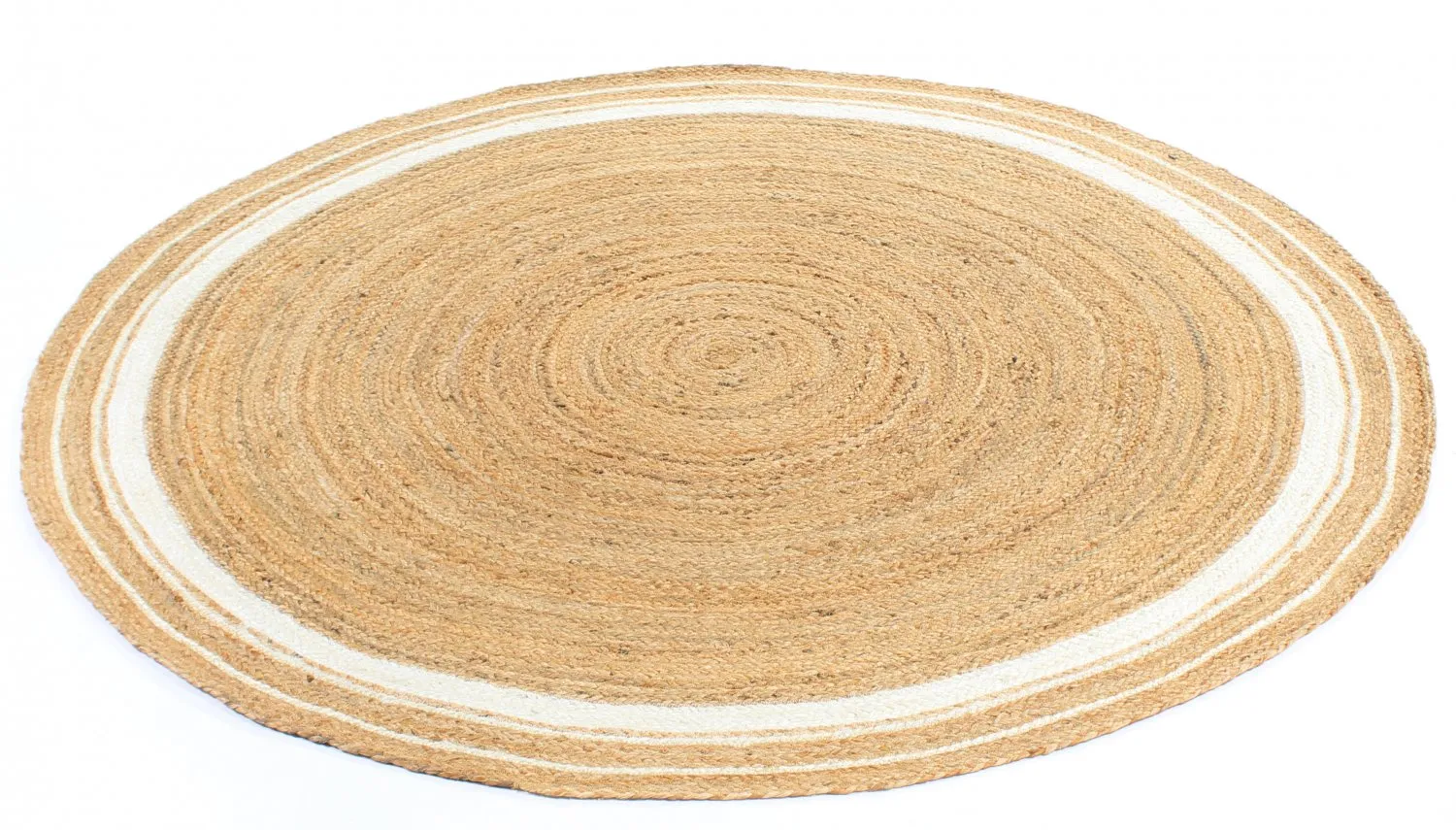 Tapis ronds - Bundi (jute/blanc)