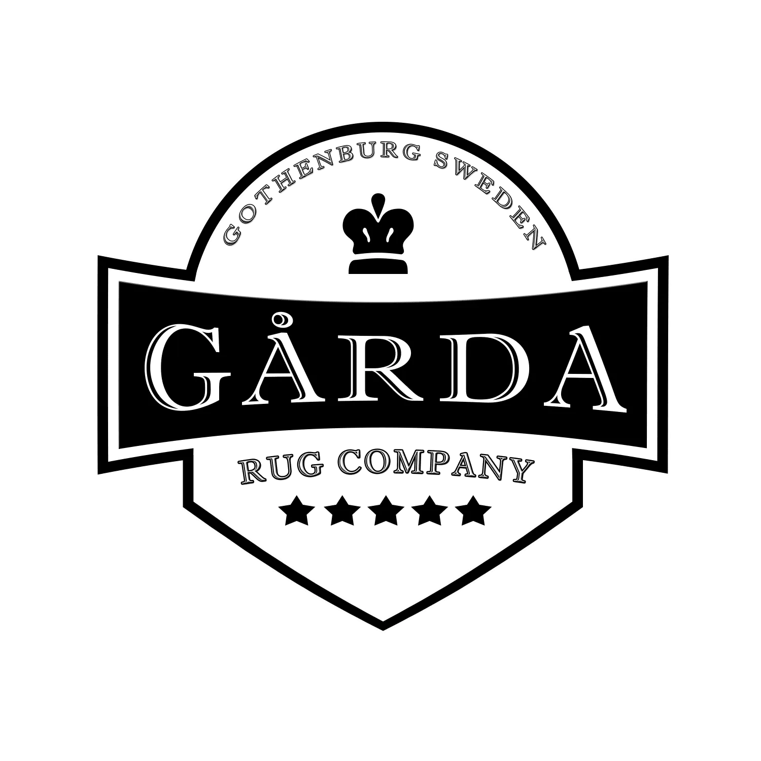 Tapis rond - Alvaro (bleu/blanc/doré)