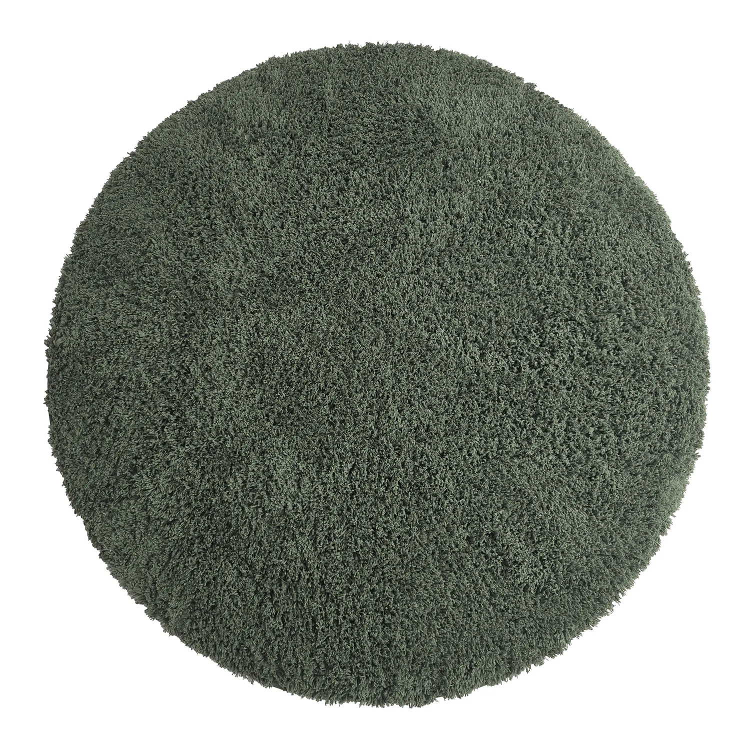 Tapis rond - Combarro Solid Cotton Shaggy (vert)