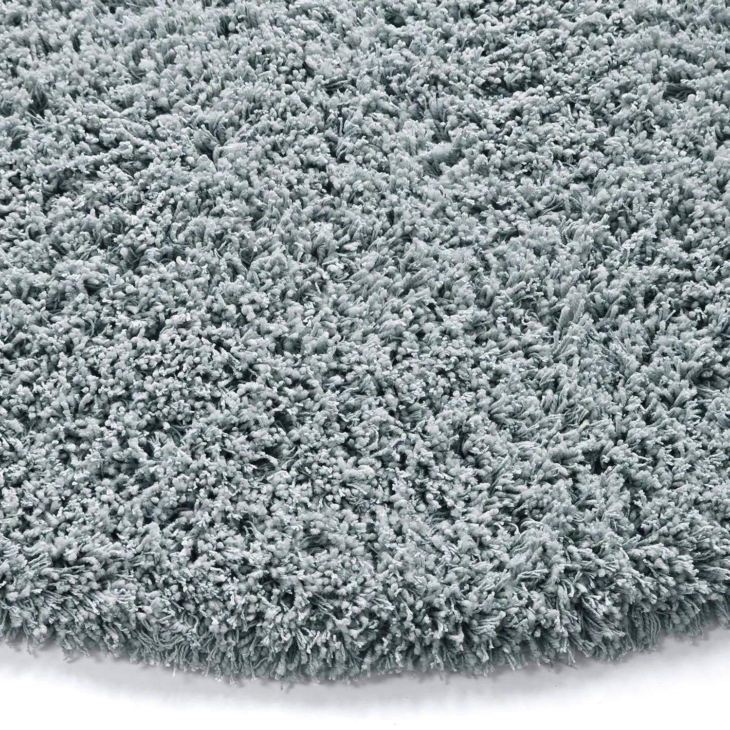 Tapis rond - Combarro Solid Cotton Shaggy (bleu clair)