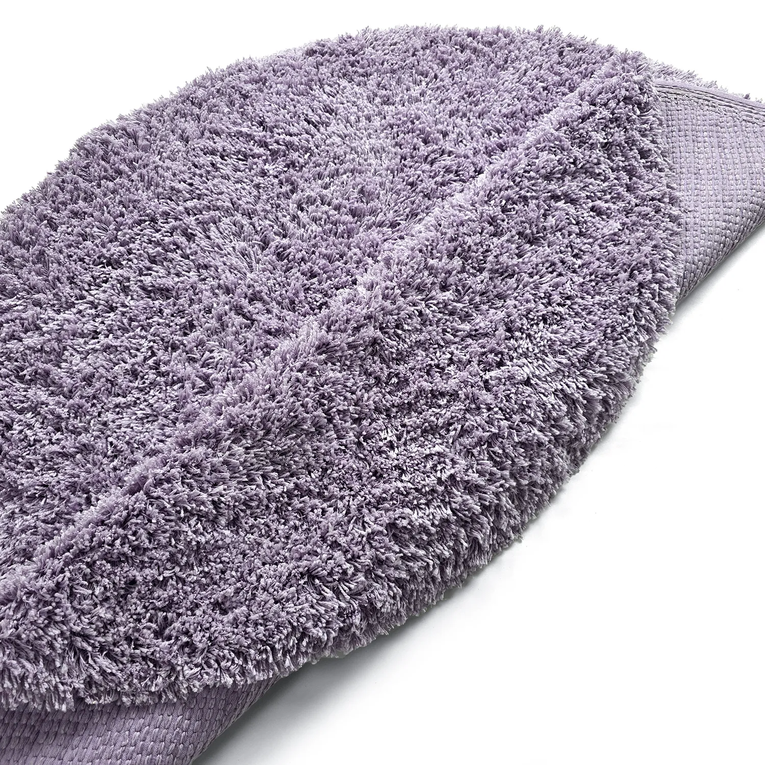 Tapis rond - Combarro Solid Cotton Shaggy (violet clair)