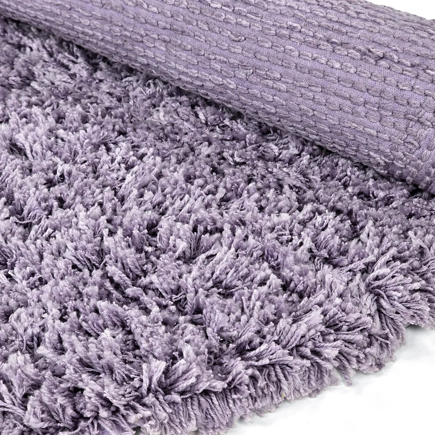 Tapis rond - Combarro Solid Cotton Shaggy (violet clair)