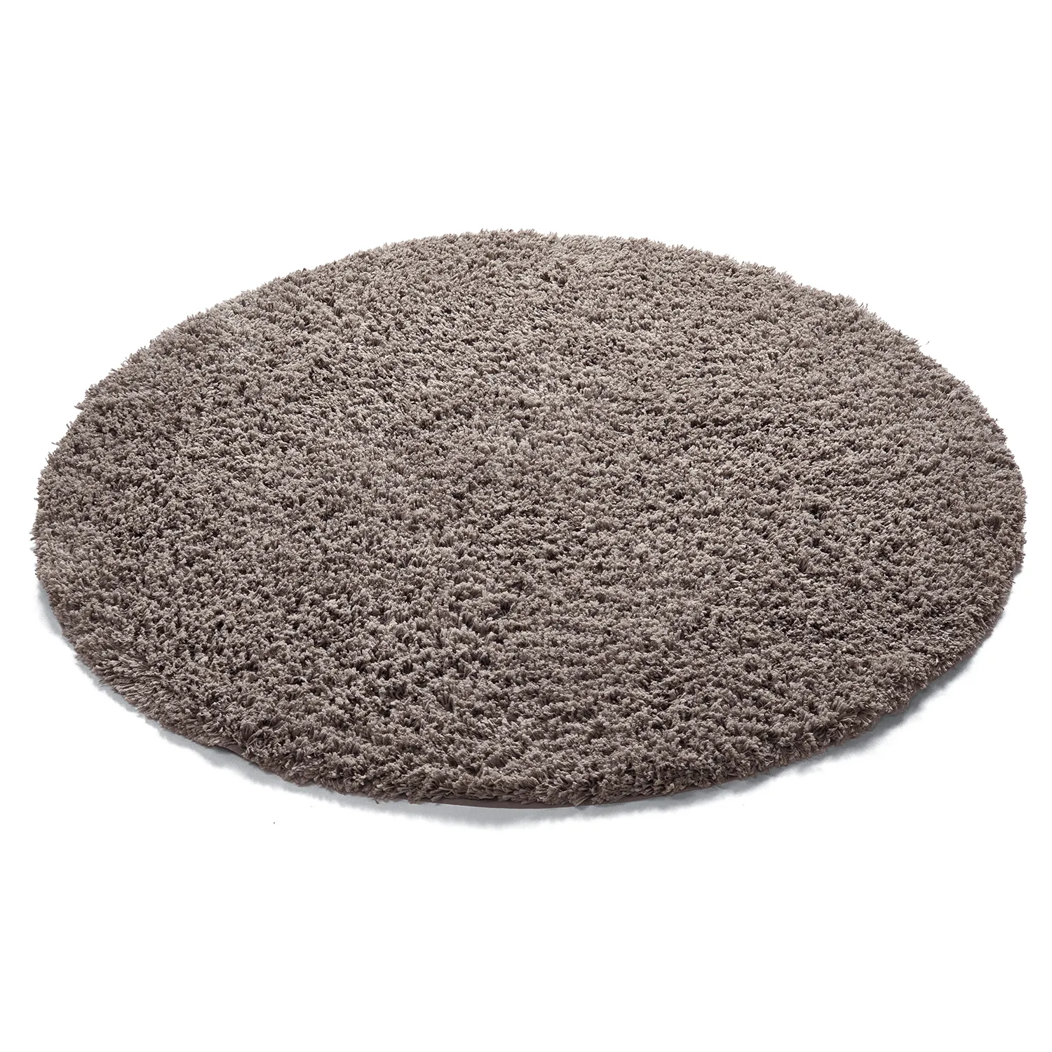 Tapis rond - Combarro Solid Cotton Shaggy (taupe)