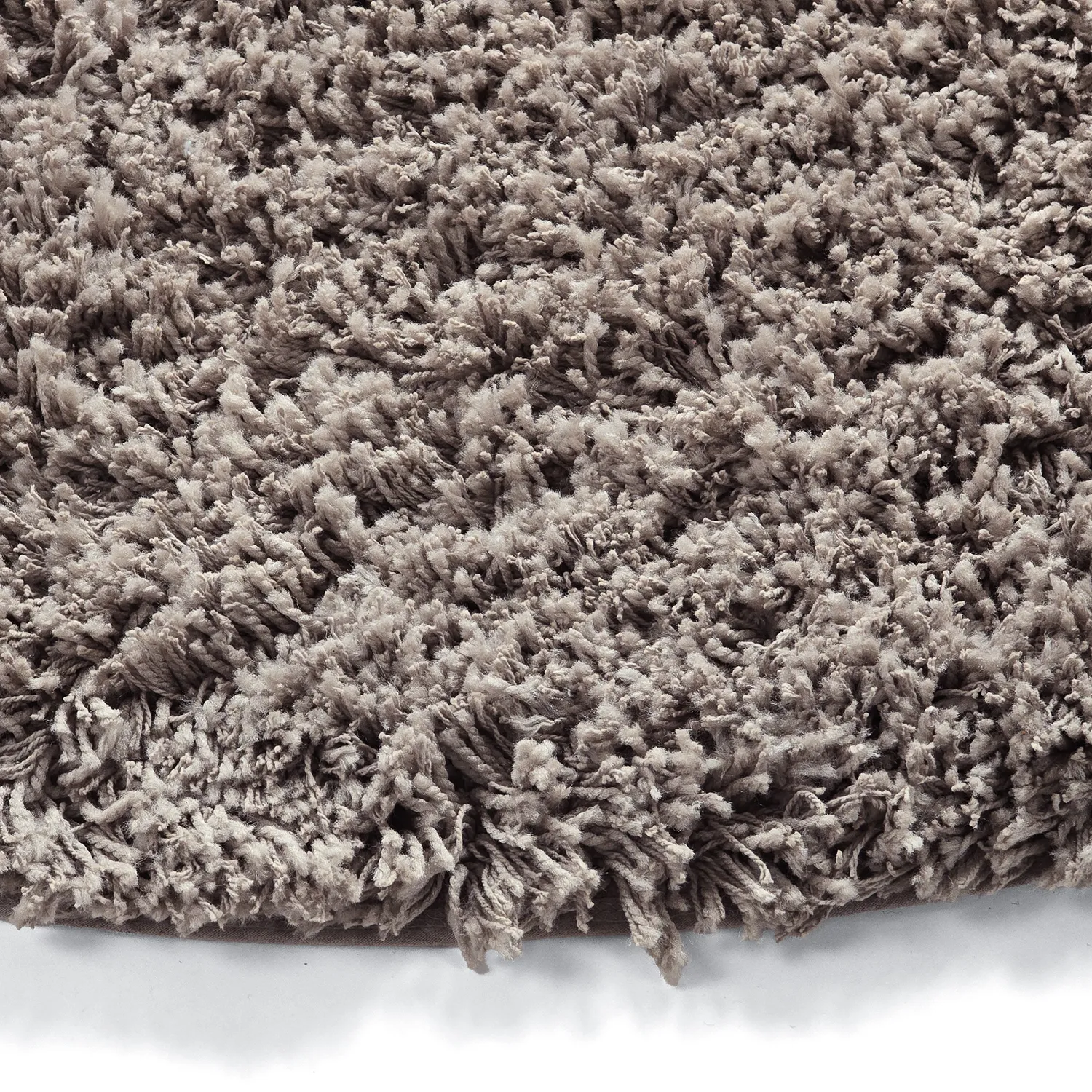 Tapis rond - Combarro Solid Cotton Shaggy (taupe)