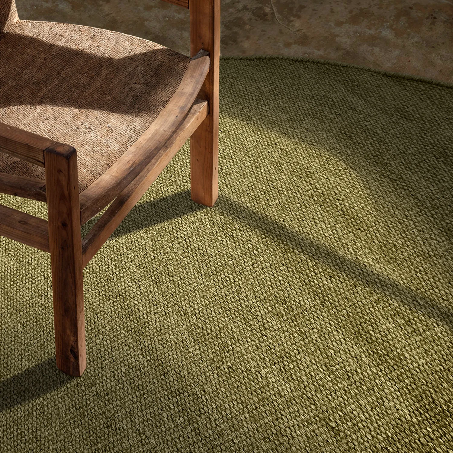 Tapis rond - Hamilton (vert mousse)