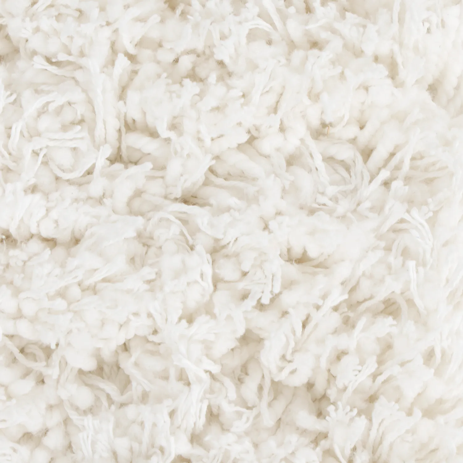 Tapis rond - Sivota Natural Cotton Shaggy (blanc cassé)