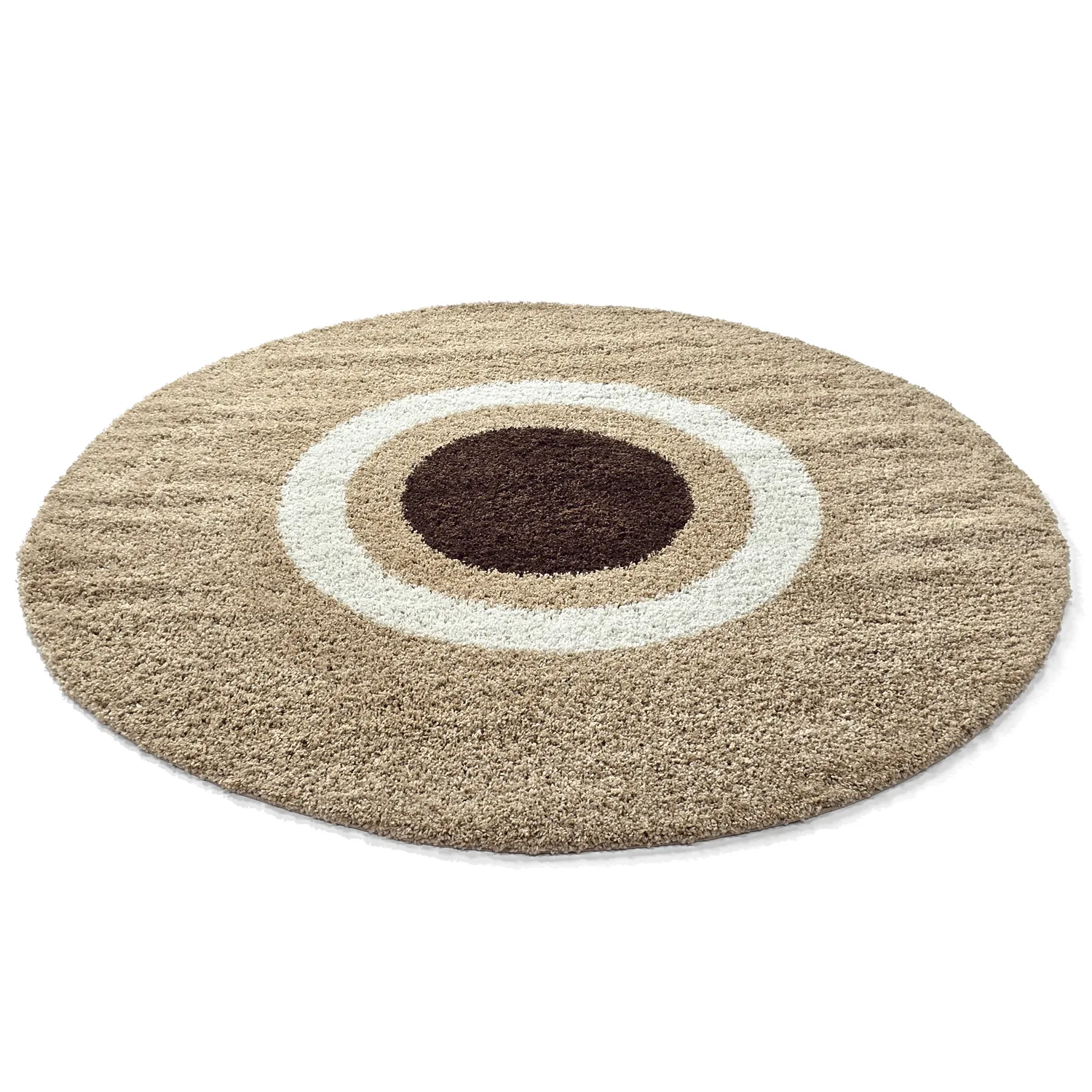 Tapis ronds - Alsace (beige/blanc/marron)
