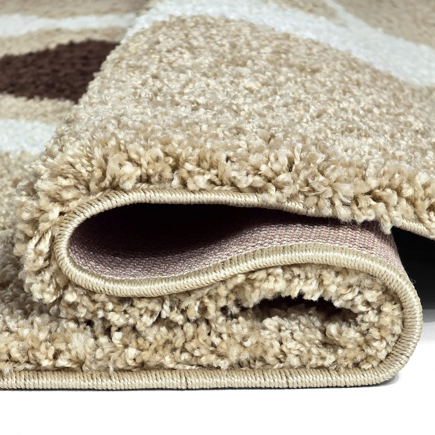 Tapis ronds - Alsace (beige/blanc/marron)