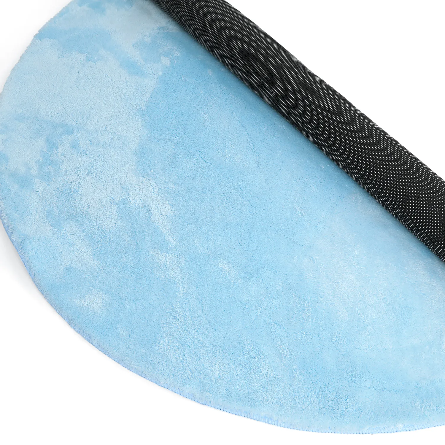Tapis rond - Aranga Super Soft Fur (bleu clair)