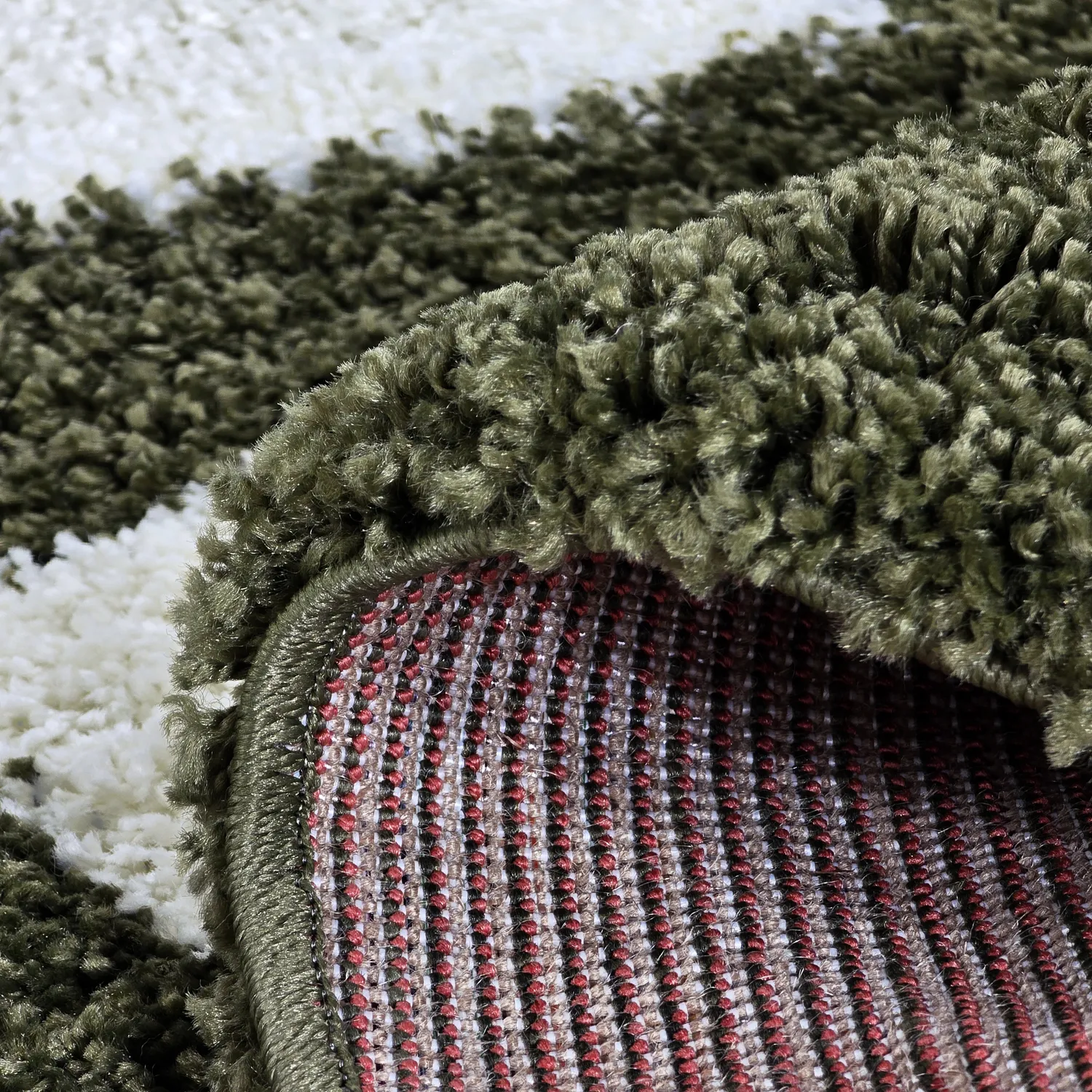 Tapis ronds - Asilah (vert/blanc)