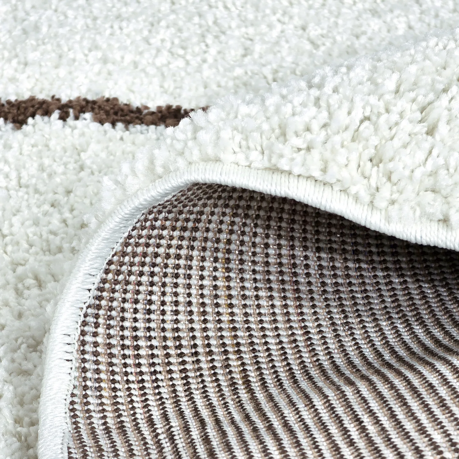 Tapis ronds - Eze (blanc/marron)