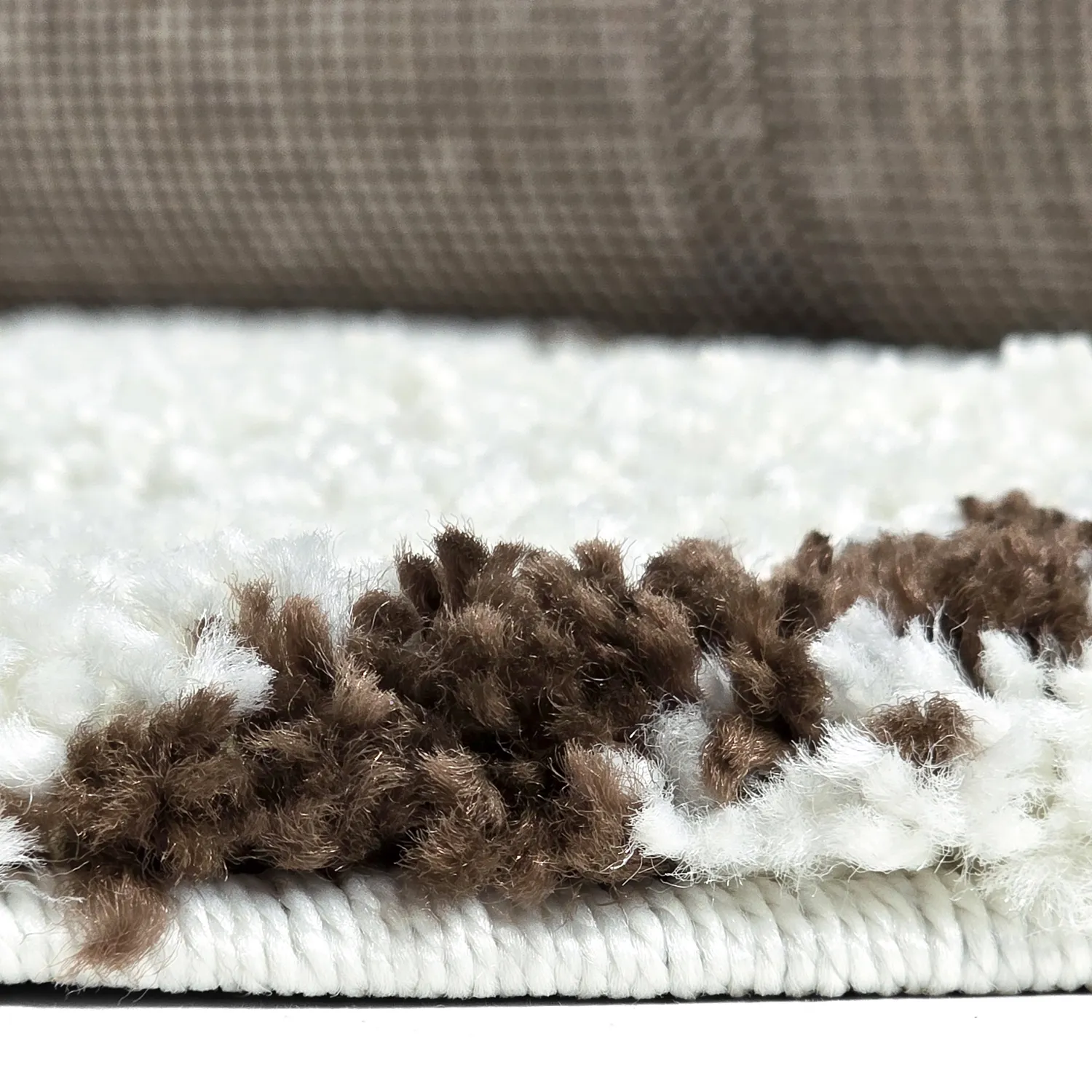 Tapis ronds - Eze (blanc/marron)