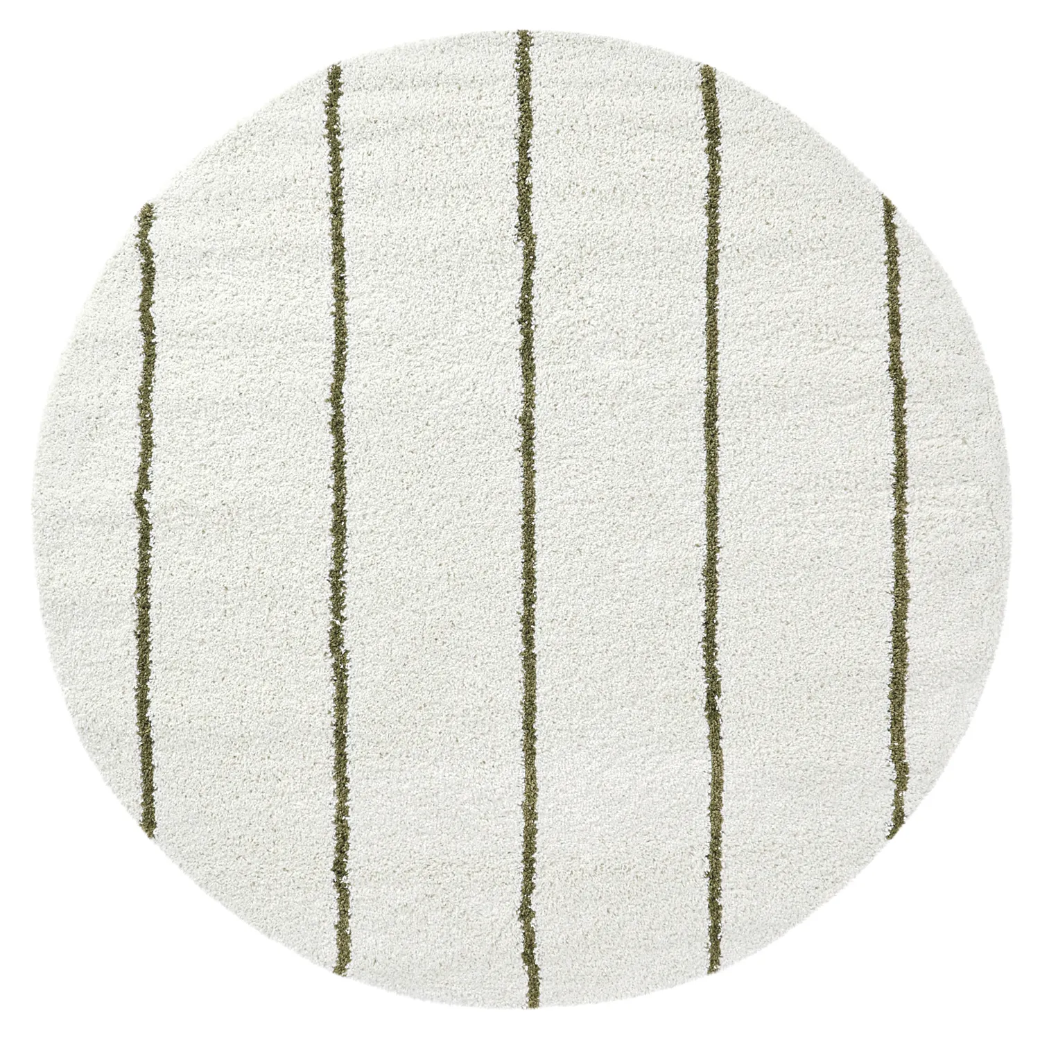 Tapis ronds - Eze (blanc/vert)