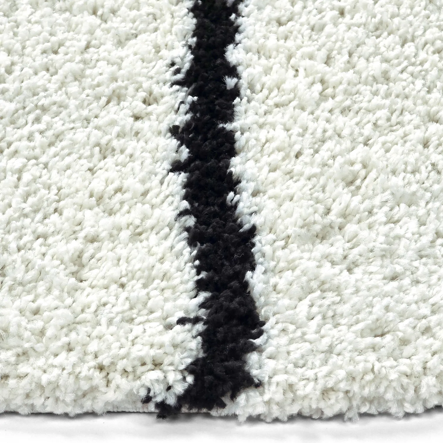 Tapis ronds - Eze (blanc/noir)
