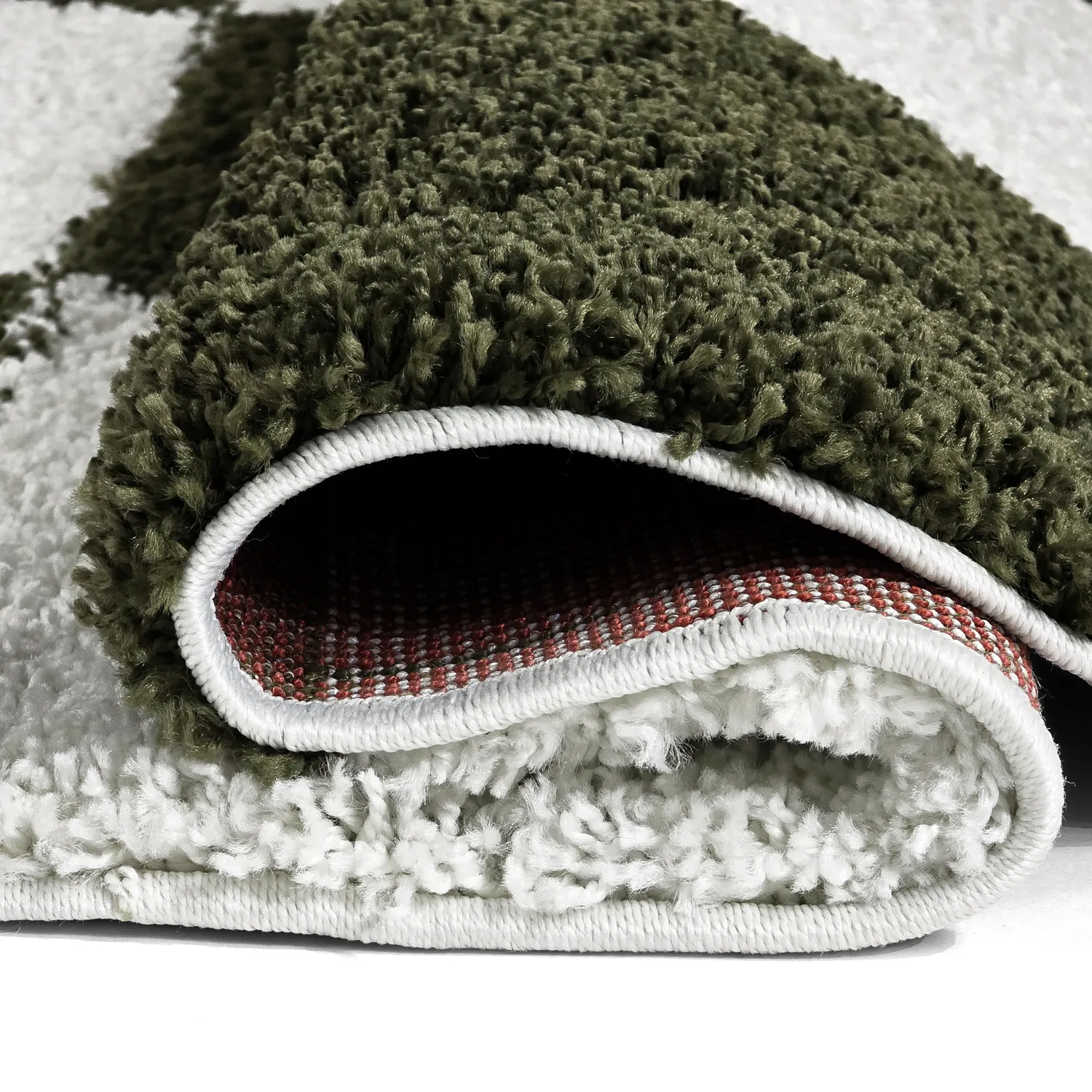 Tapis ronds - Gordes (vert/blanc)