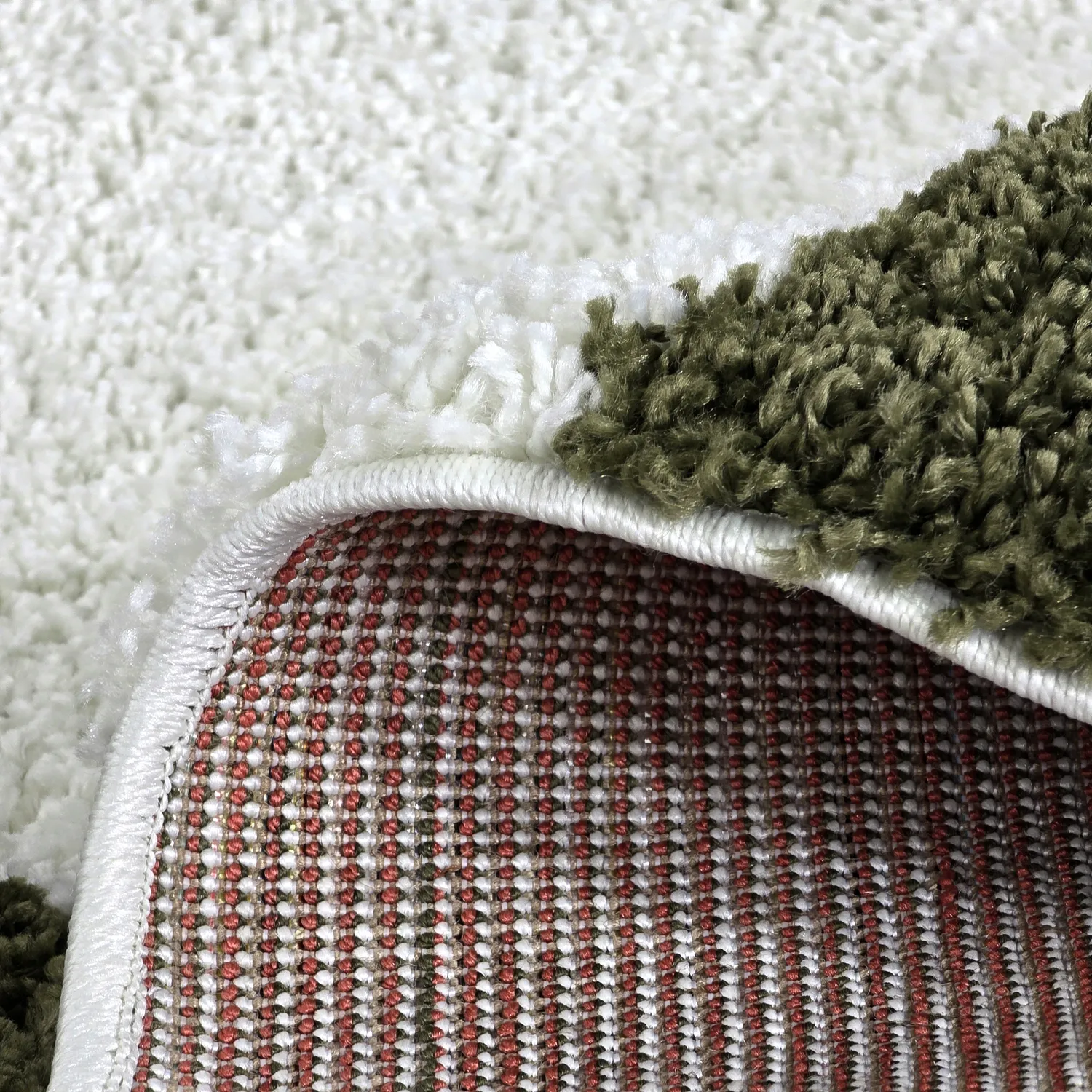 Tapis ronds - Gordes (vert/blanc)