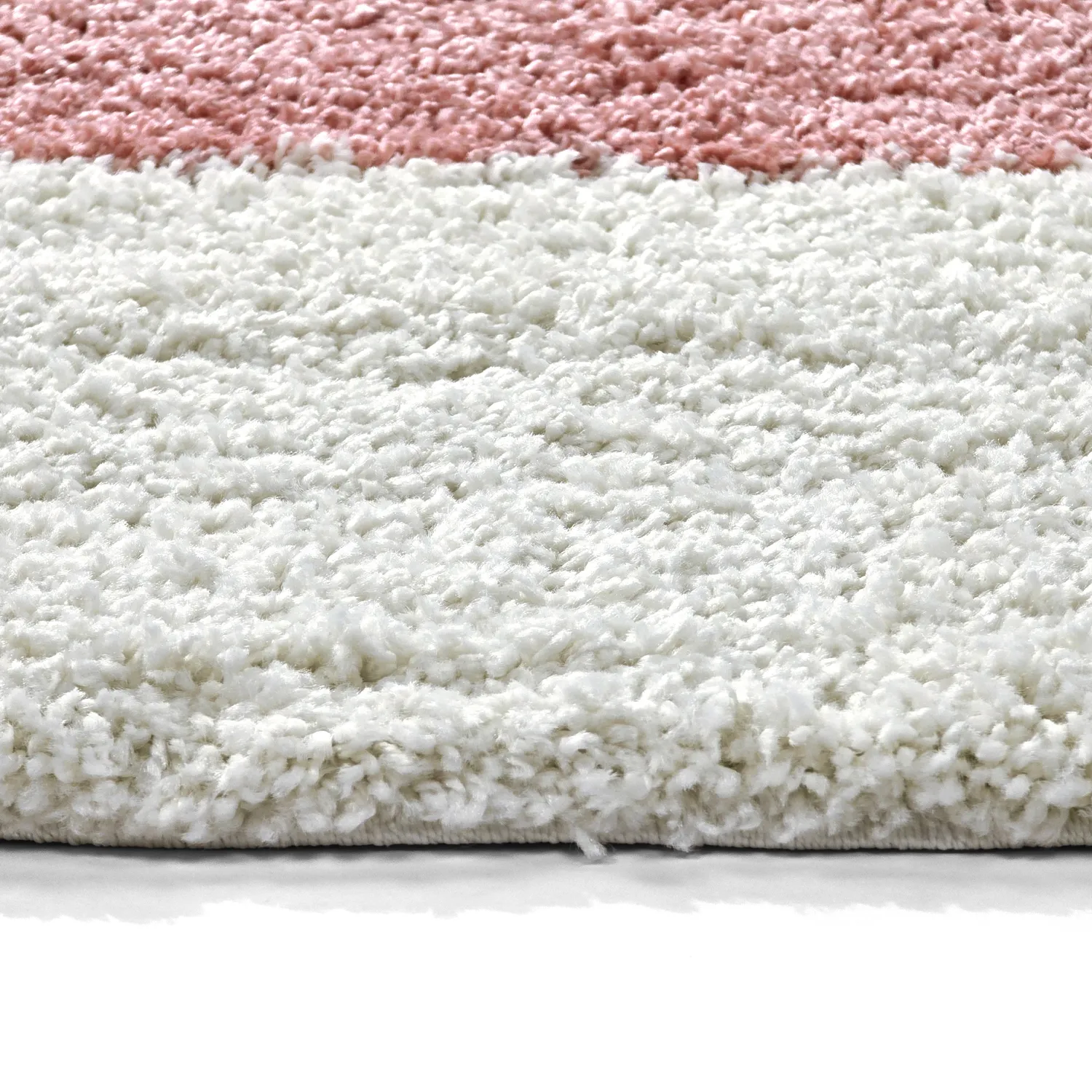 Tapis ronds - Gordes (rose/blanc)