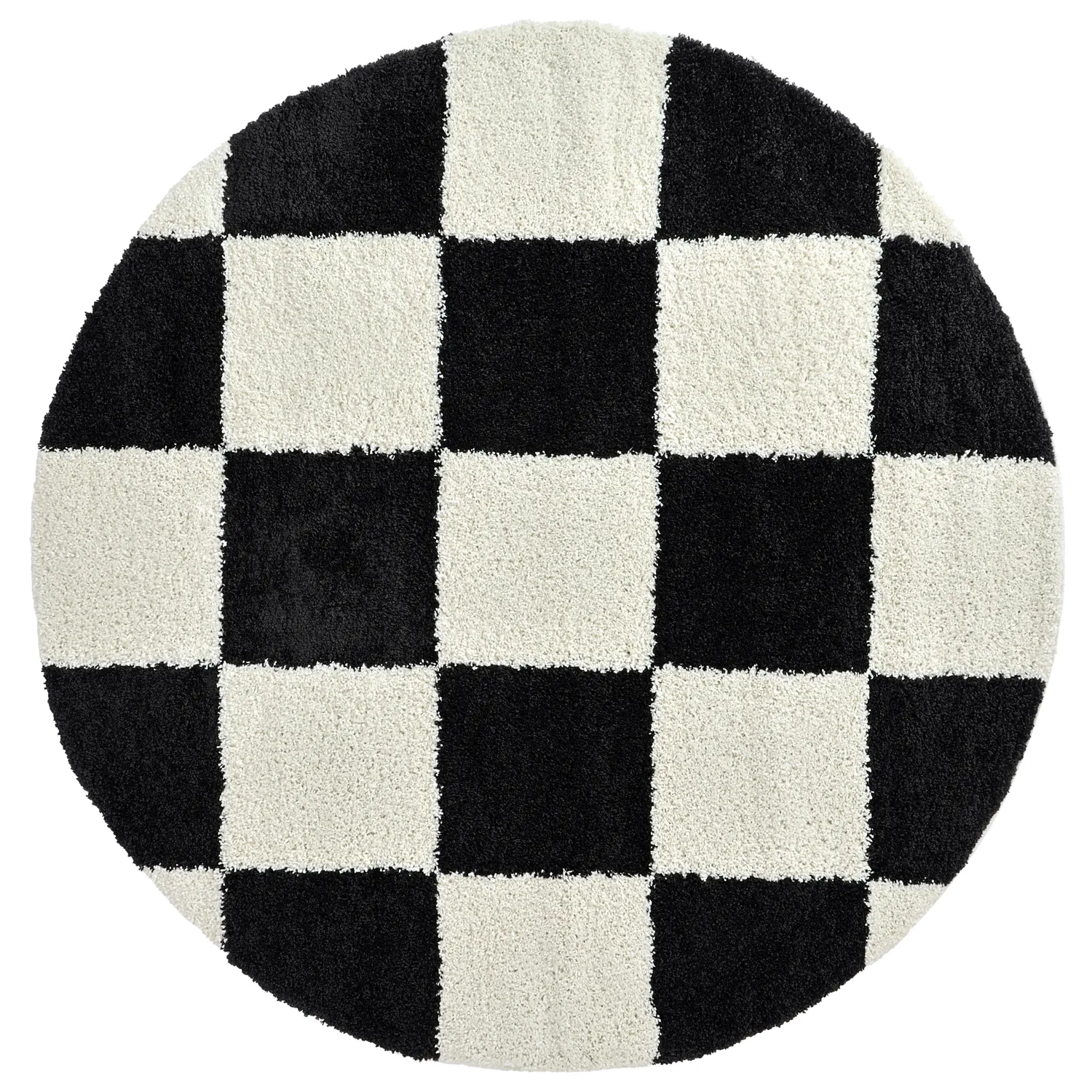 Tapis ronds - Gordes (noir/blanc)