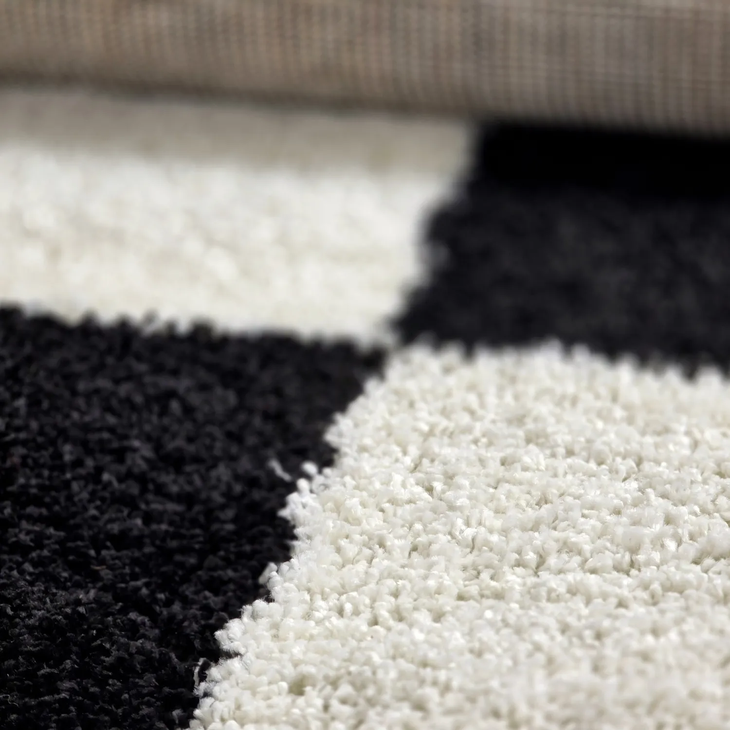 Tapis ronds - Gordes (noir/blanc)