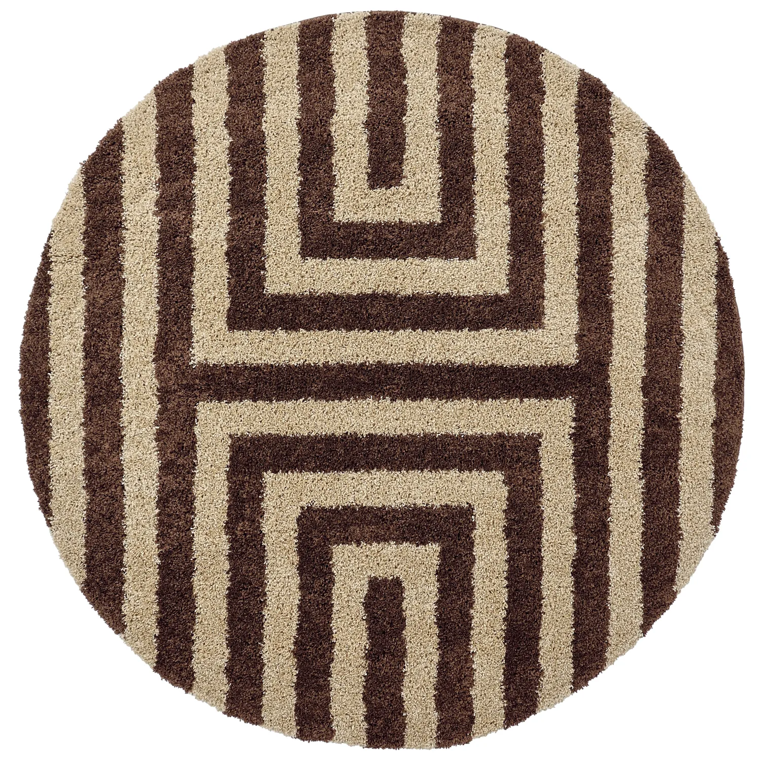 Tapis ronds - Imilchil (beige/marron)