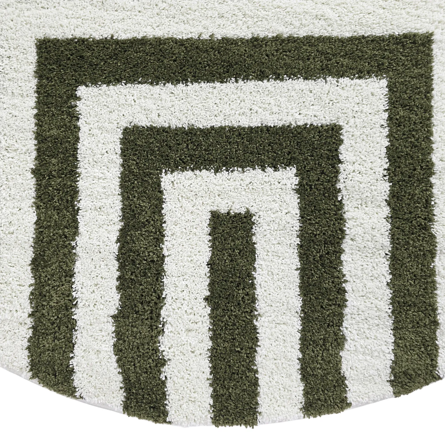 Tapis ronds - Imilchil (blanc/vert)