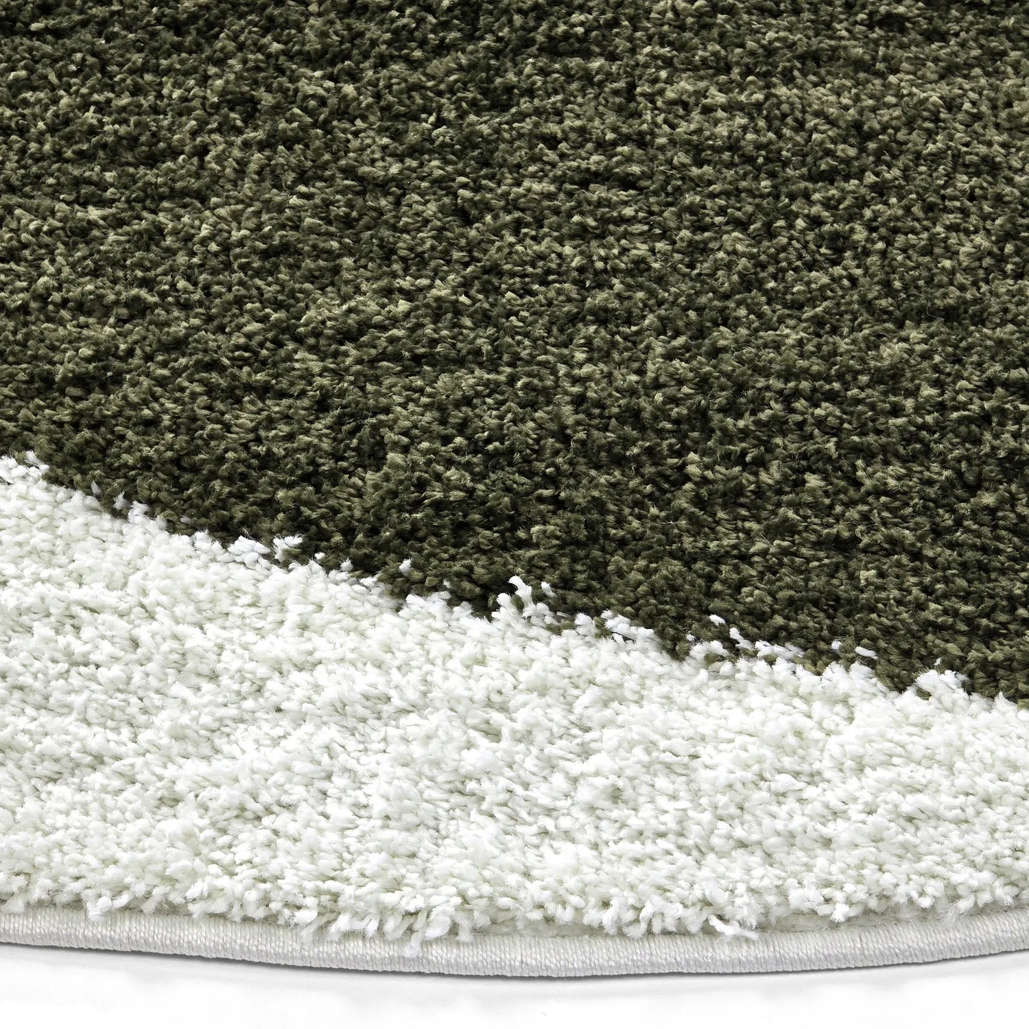 Tapis ronds - Sanghar (blanc/orange/vert)