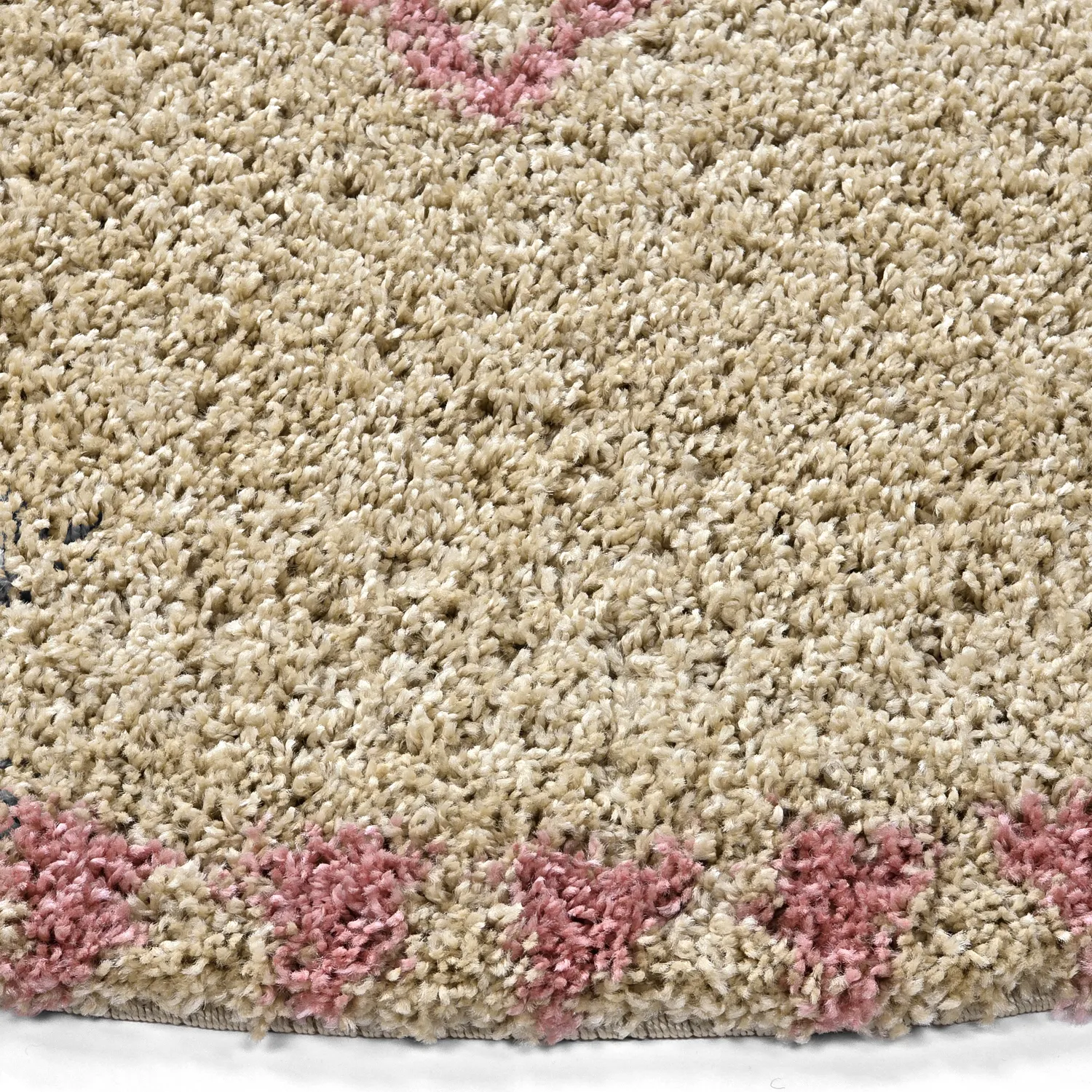 Tapis ronds - Tiznit (beige/rose)