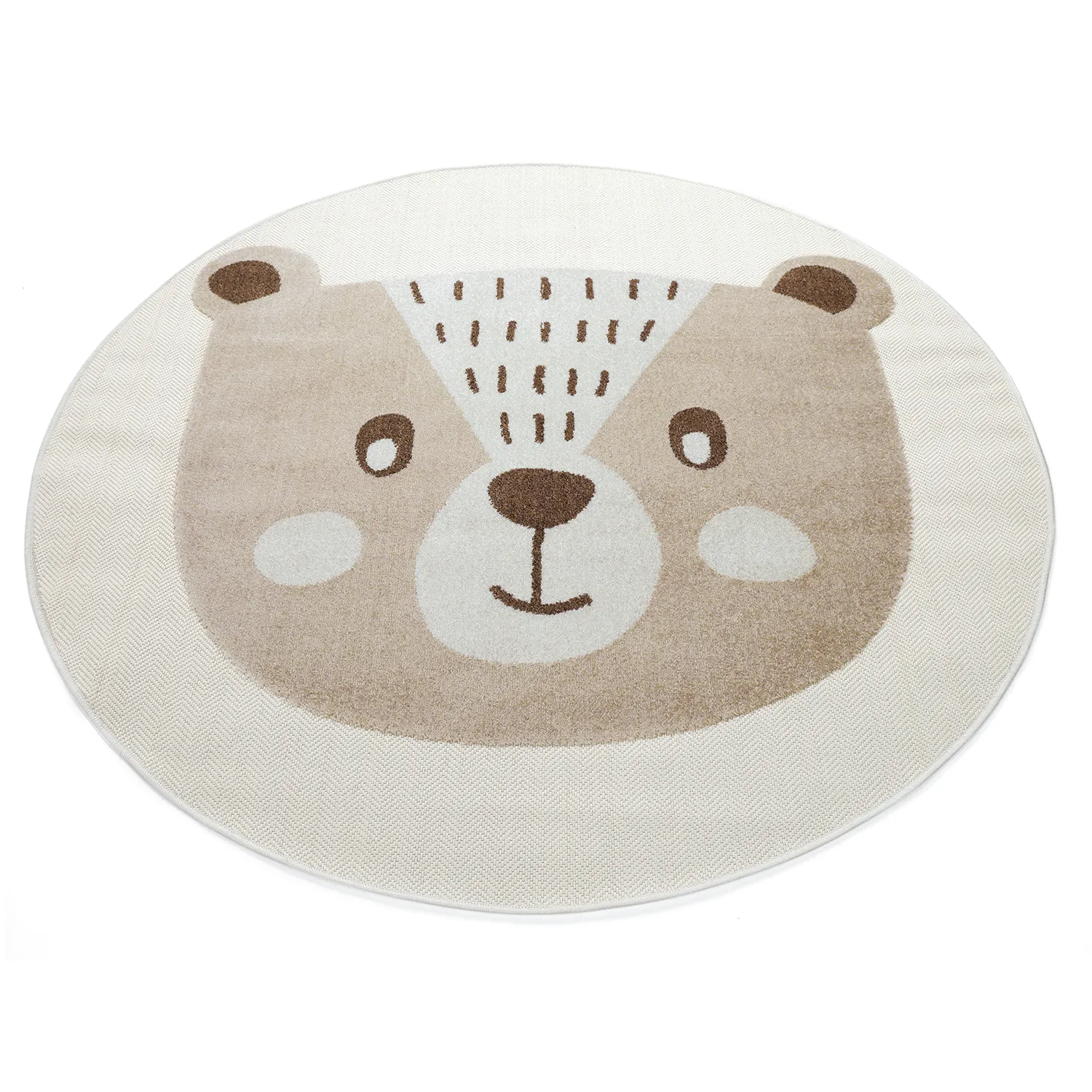 Tapis rond pour enfants - Kind Bear (crème)