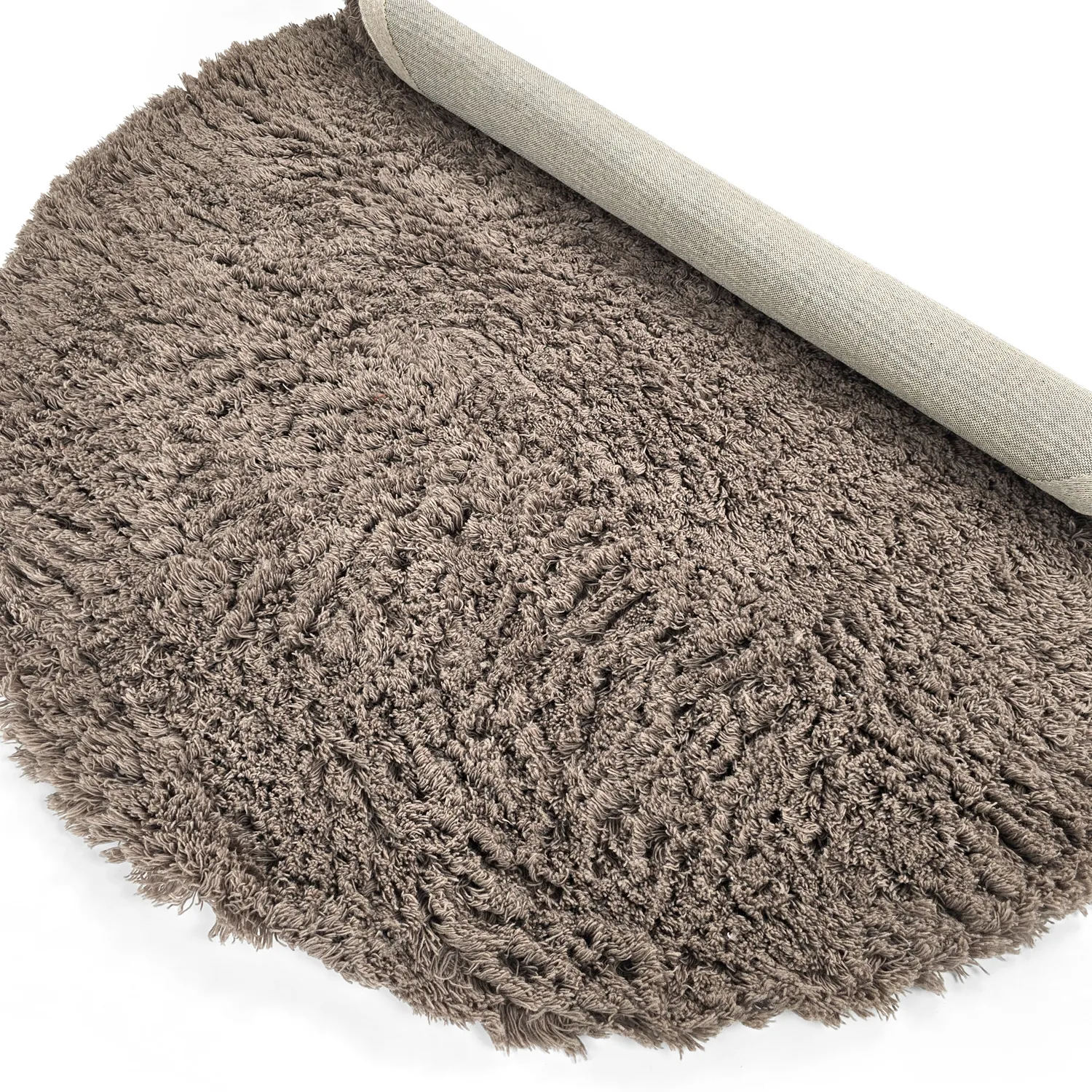 Tapis rond - Aliste Wool Shaggy (marron)