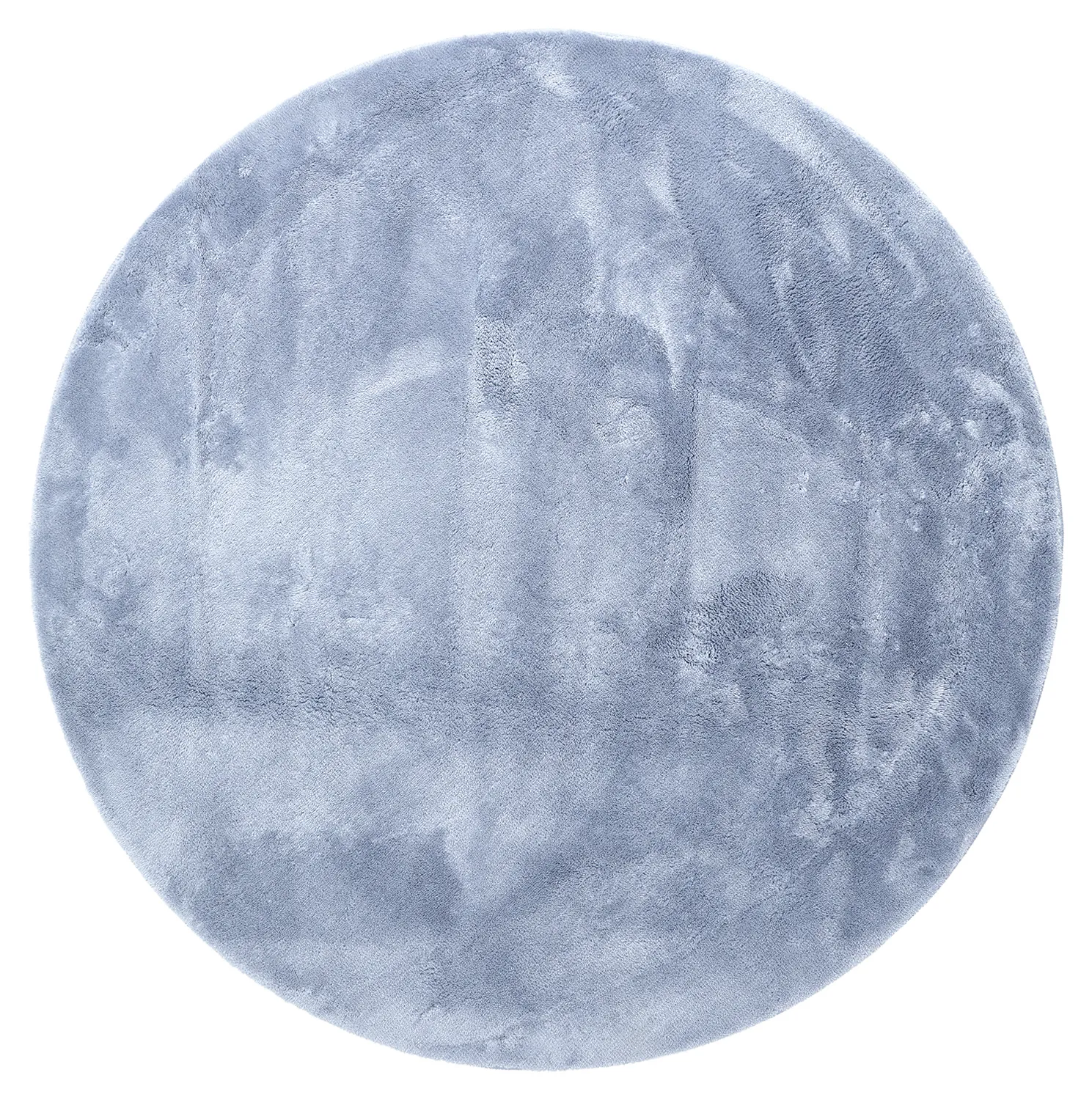 Tapis rond - Aranga Super Soft Fur (bleu acier)