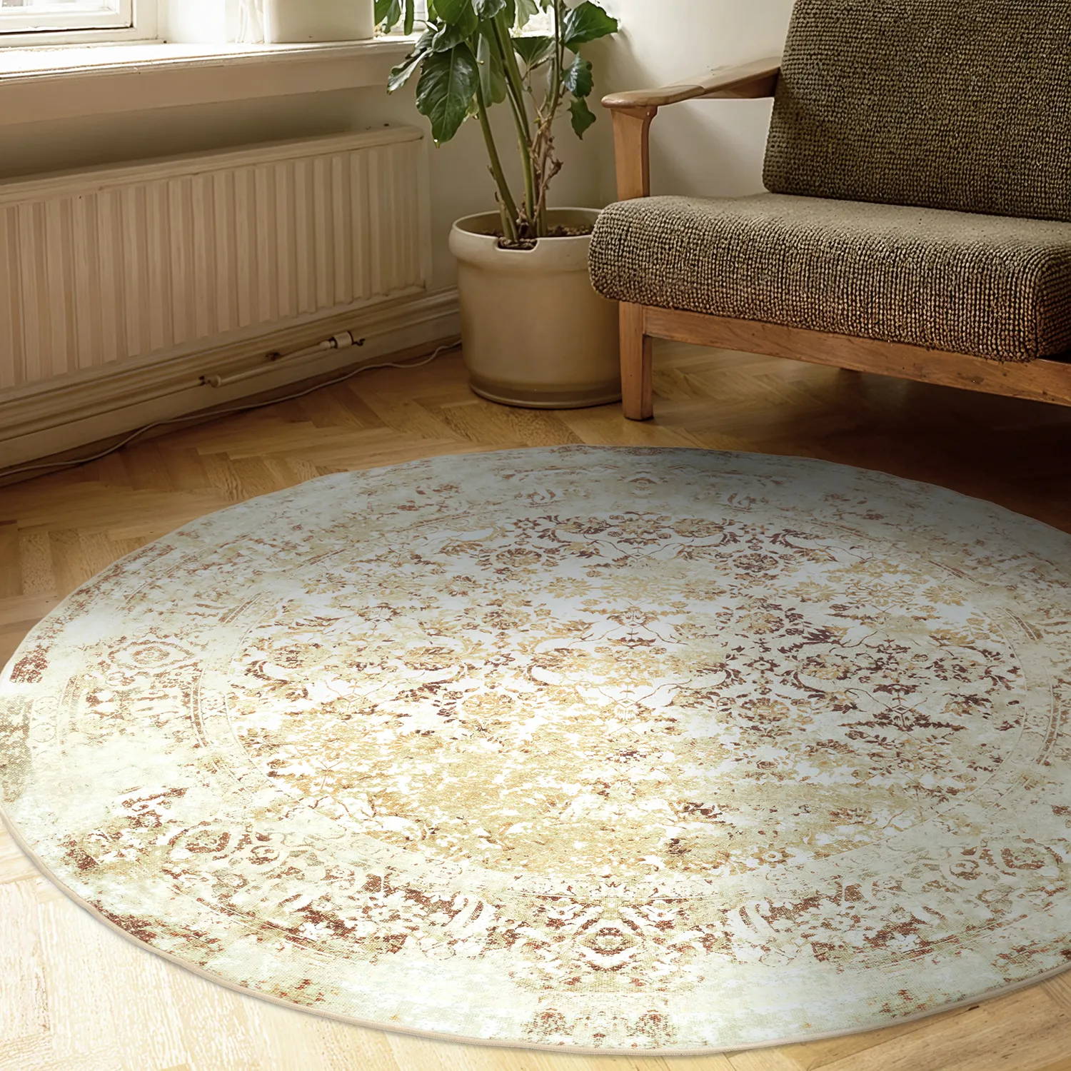 Tapis rond - Denizli (beige)