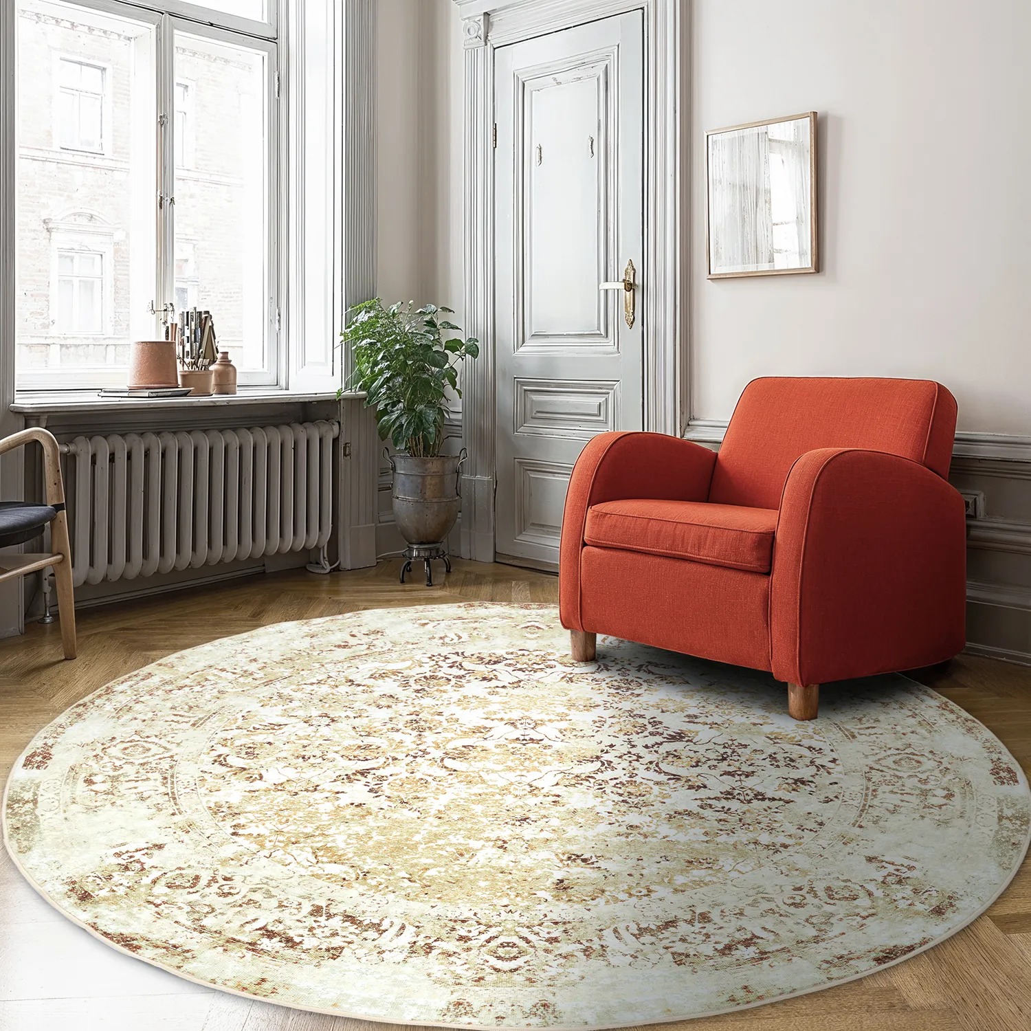 Tapis rond - Denizli (beige)