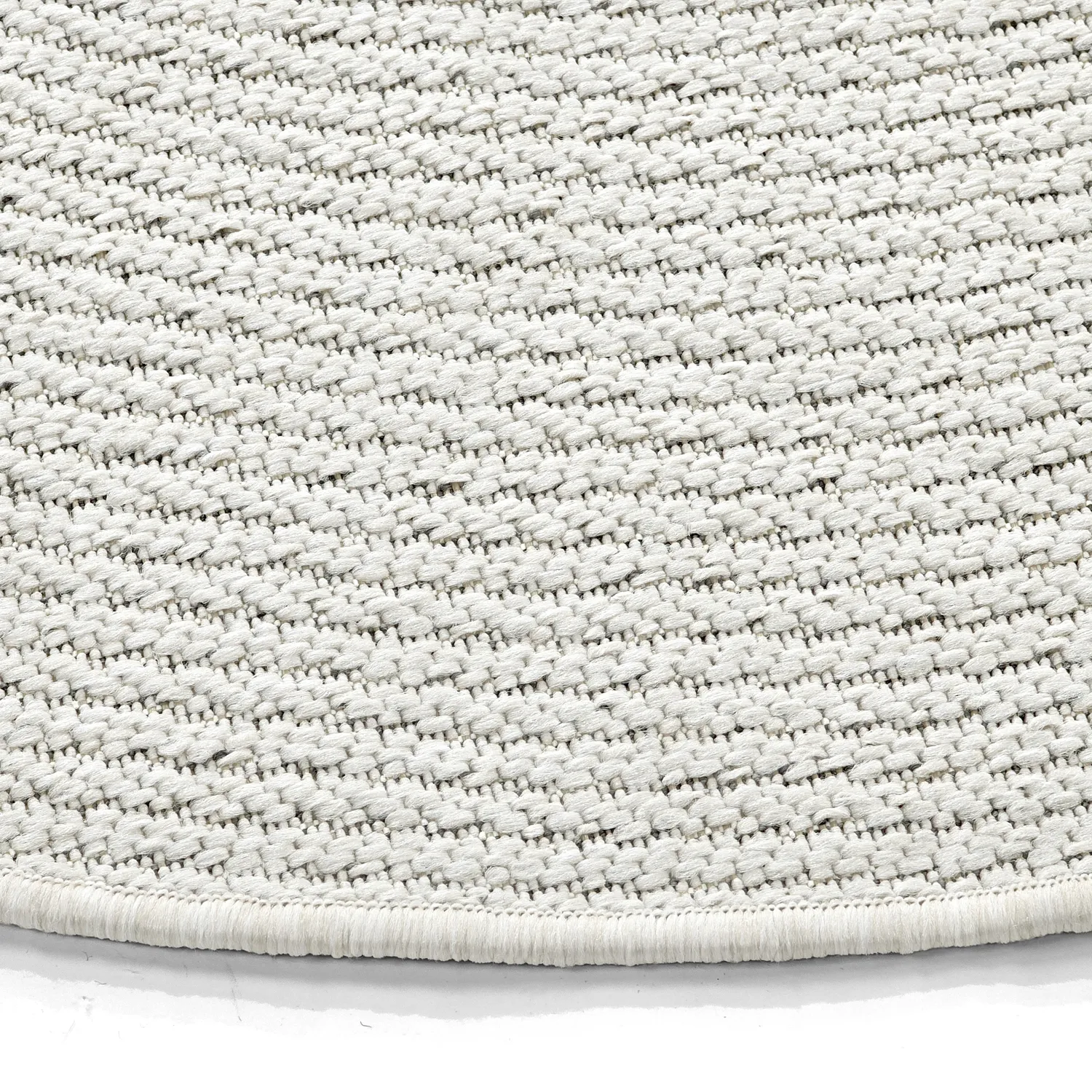 Tapis rond - Intérieur/Extérieur Arlo (blanc cassé)