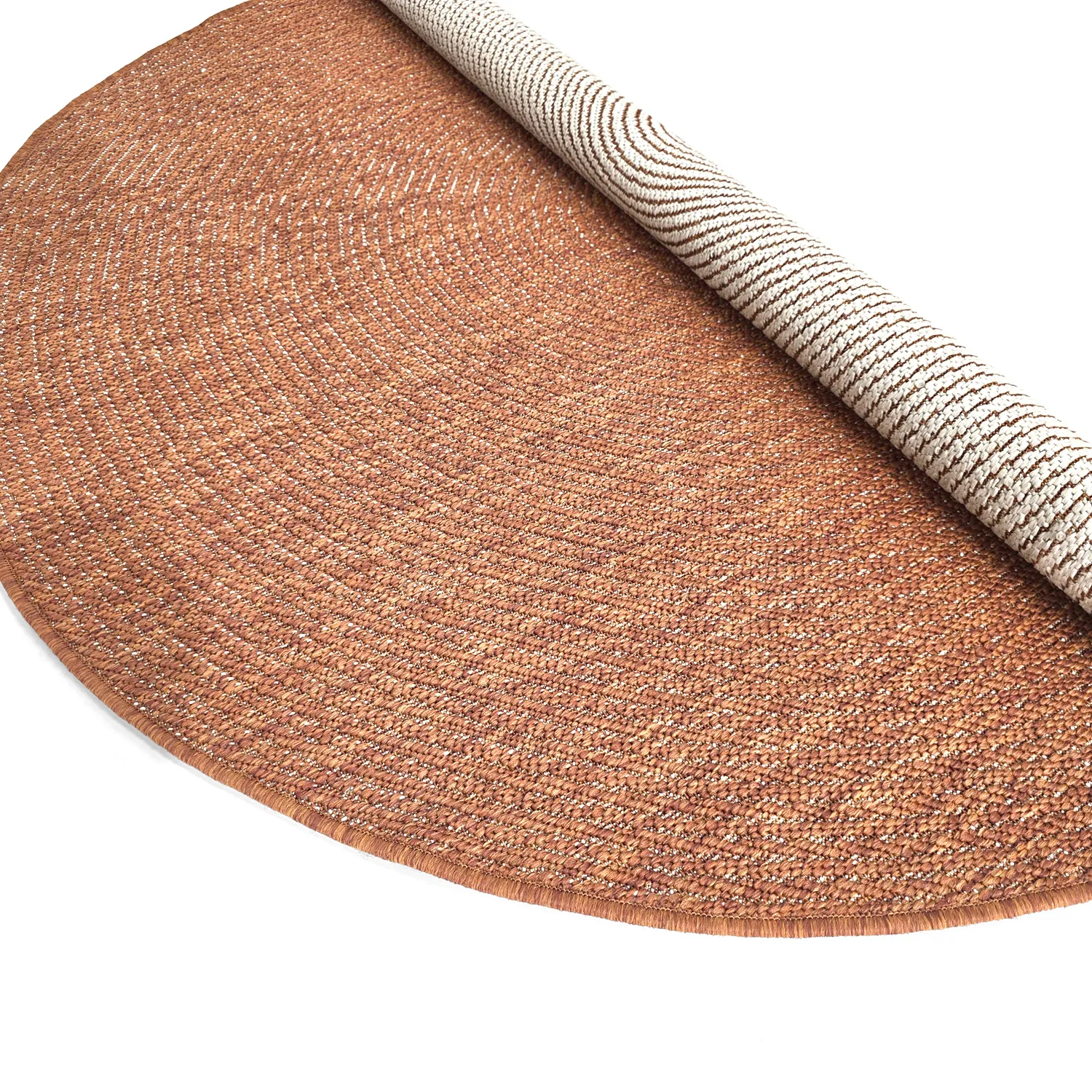 Tapis rond - Intérieur/Extérieur Arlo (orange)
