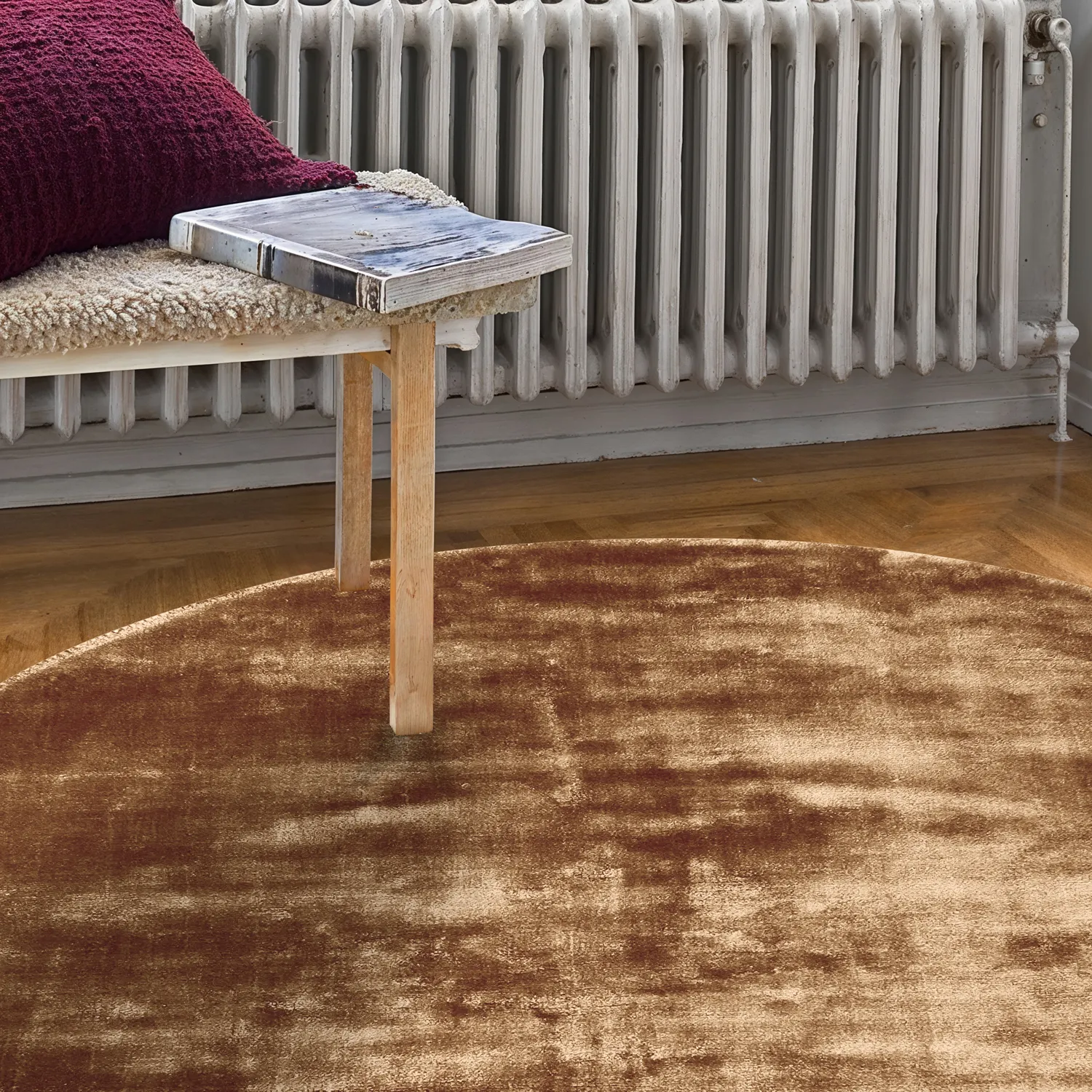 Tapis rond - Jodhpur Special Luxury Edition (marron)