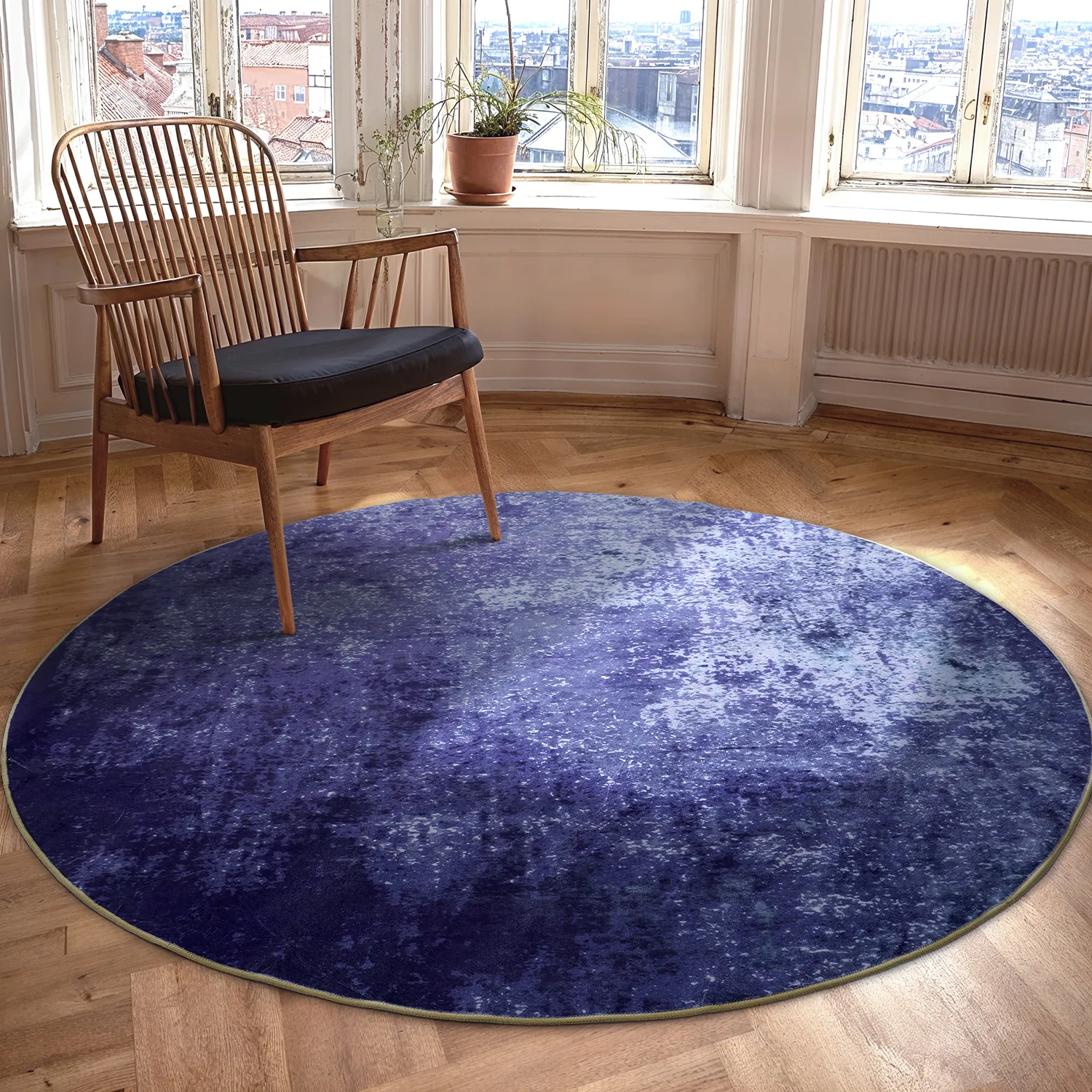 Tapis rond - Lynton (violet)