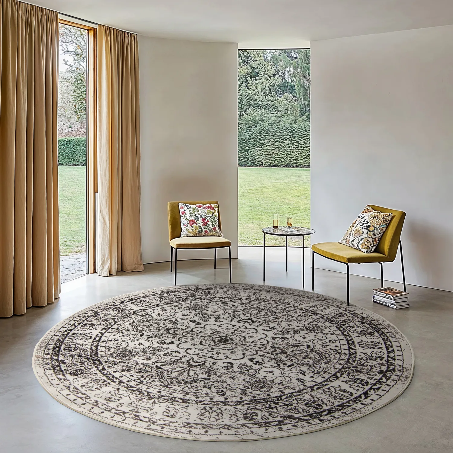 Tapis rond - Peking Noble (gris)