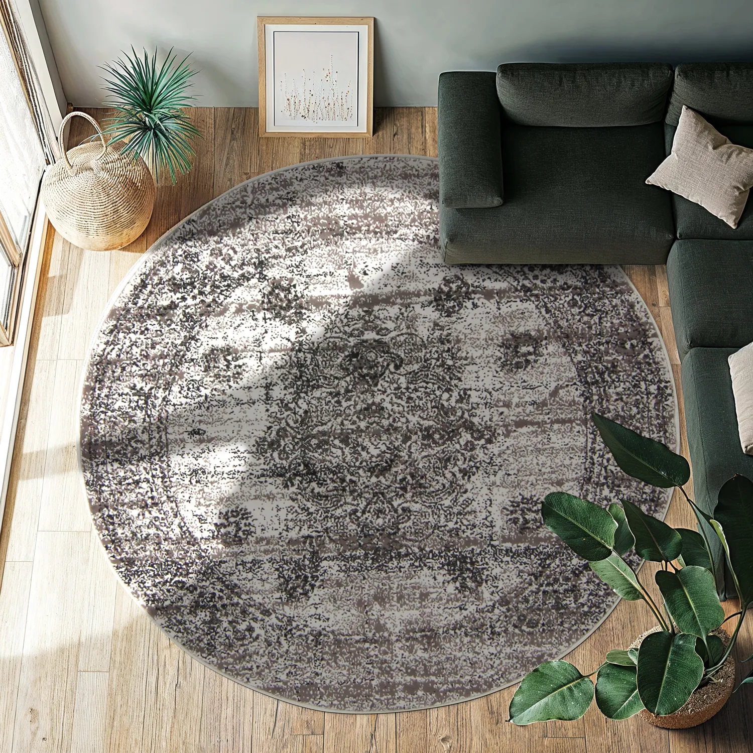 Tapis rond - Peking Royal (gris)