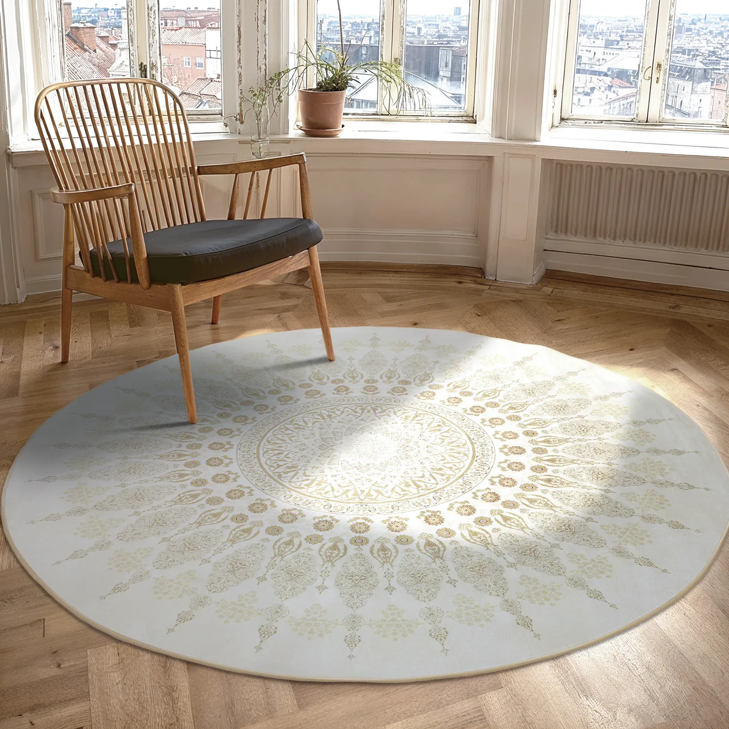 Tapis rond - Sandrigo (beige)