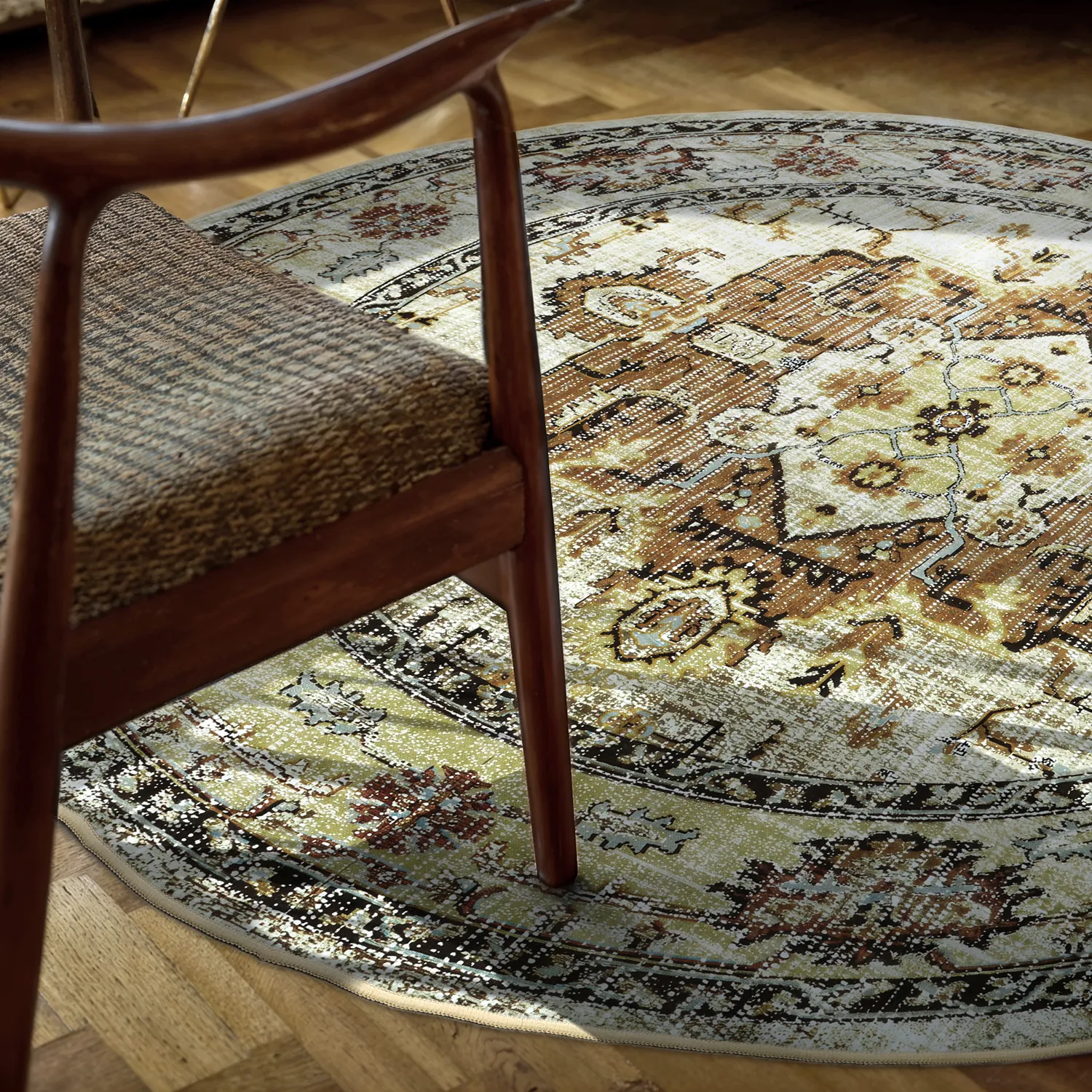 Tapis rond - Siliana (beige)