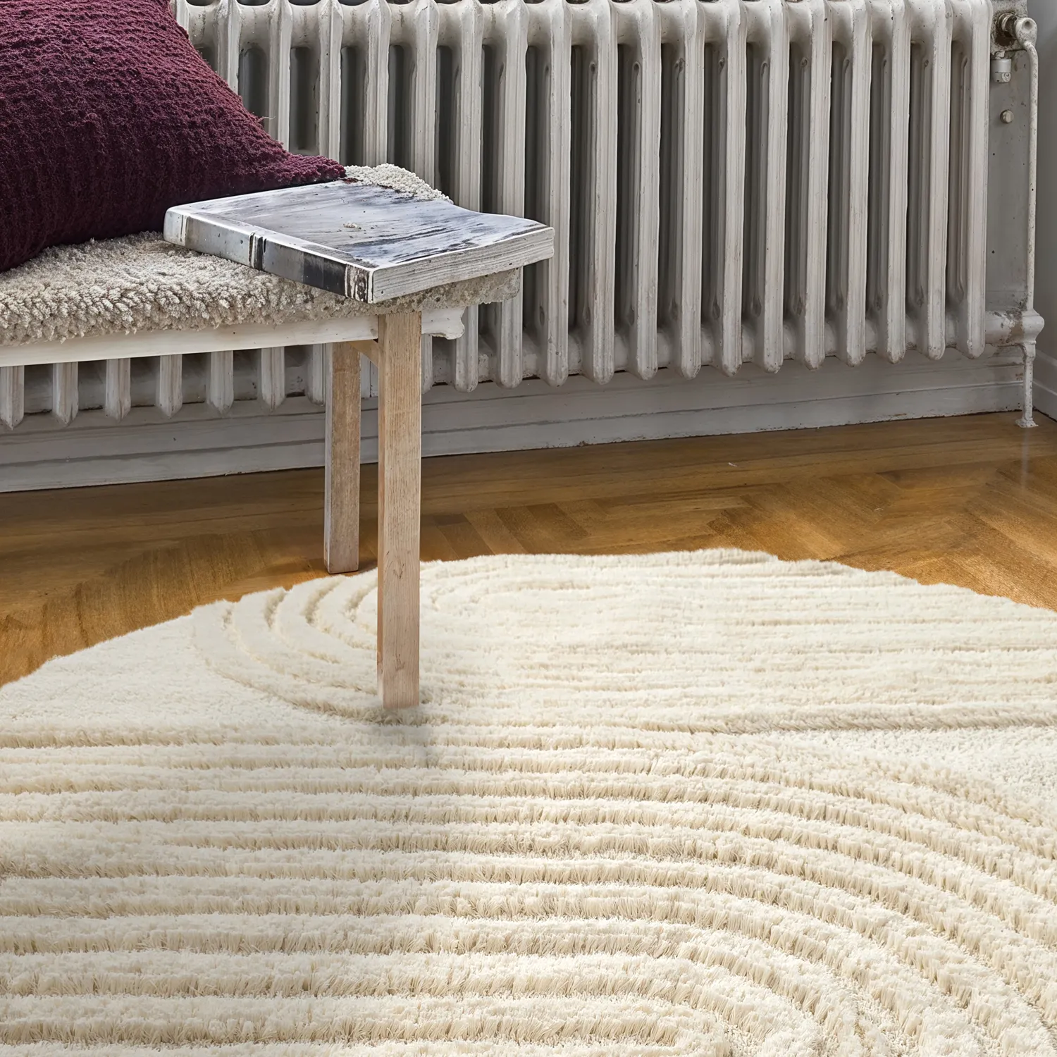 Tapis ronds - Evora (blanc cassé)