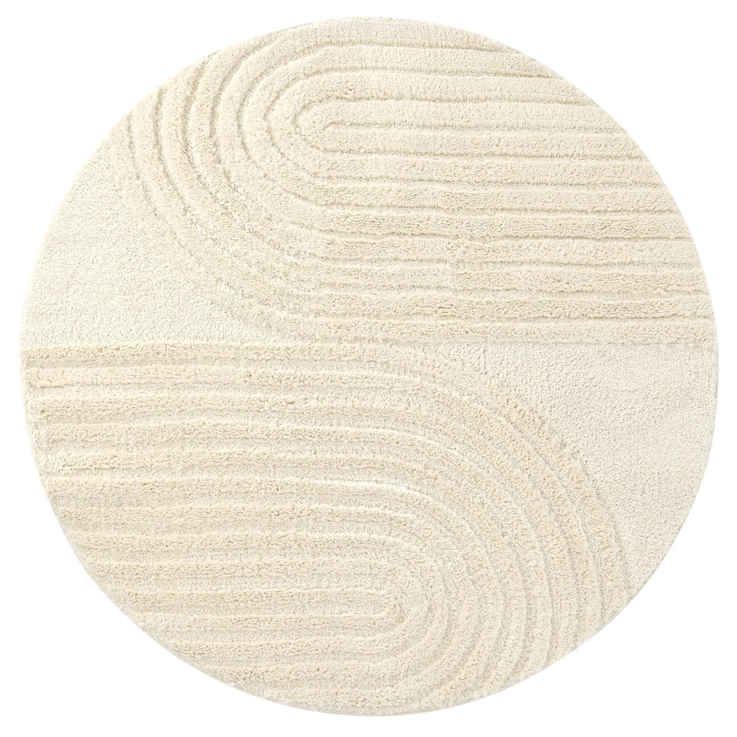 Tapis ronds - Evora (blanc cassé)