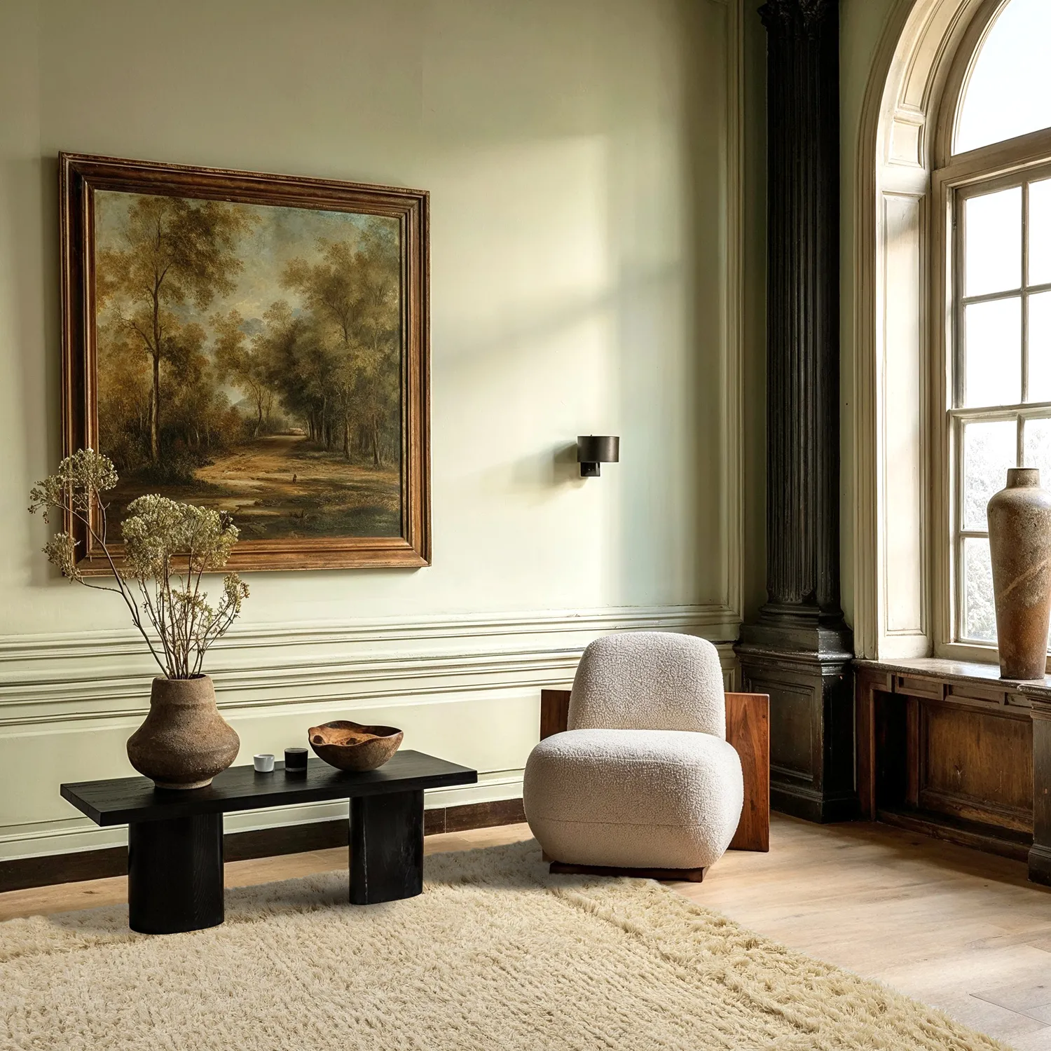 Tapis à poils longs - Melilla Hand Woven Wool Shaggy (naturel)