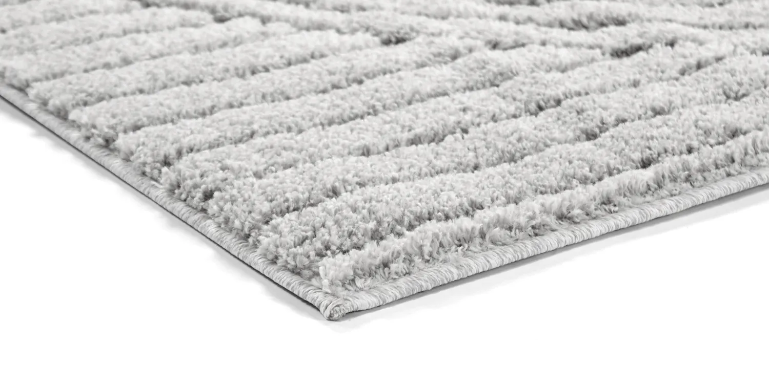 Tapis à poils longs - Wendy (gris clair)