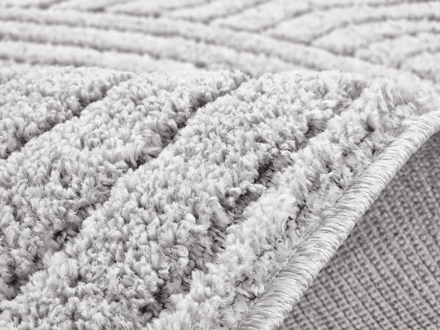 Tapis à poils longs - Wendy (gris clair)